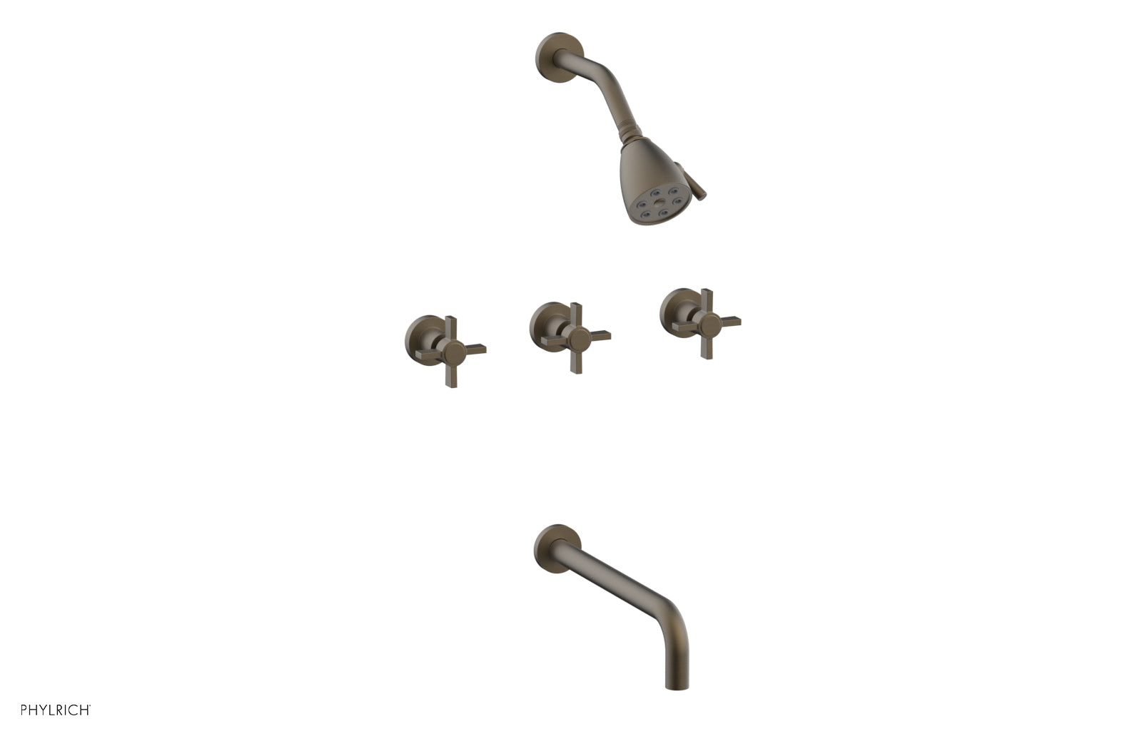 Premium 3-Handle Tub and Shower Faucet Set with 12
