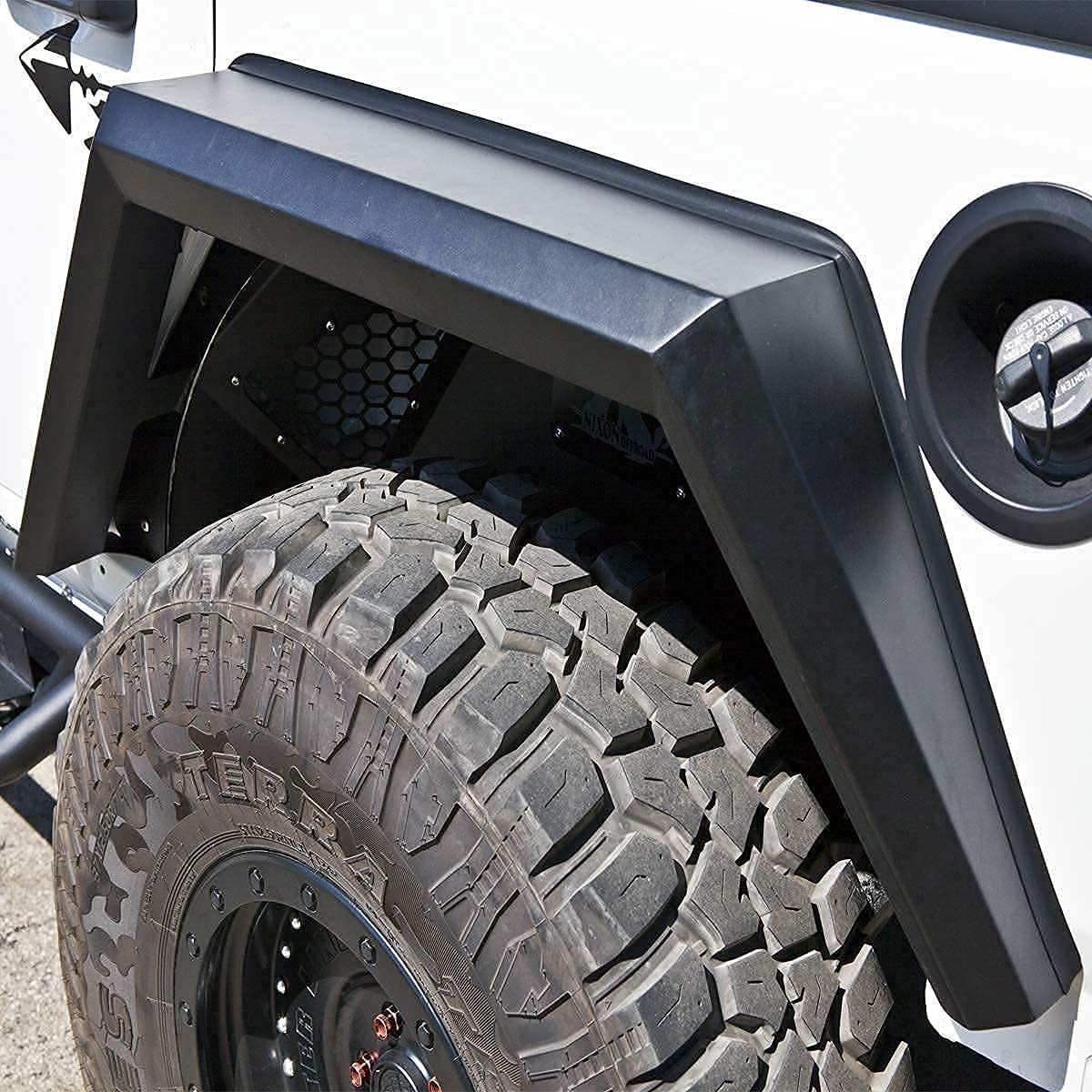 NIXON OFFROAD Rear Fender Flares for Jeep Wrangler JL (2018-2025) - Heavy Duty Black Matte Finish, Perfect for Off-Roading & Adventure Enthusiasts
