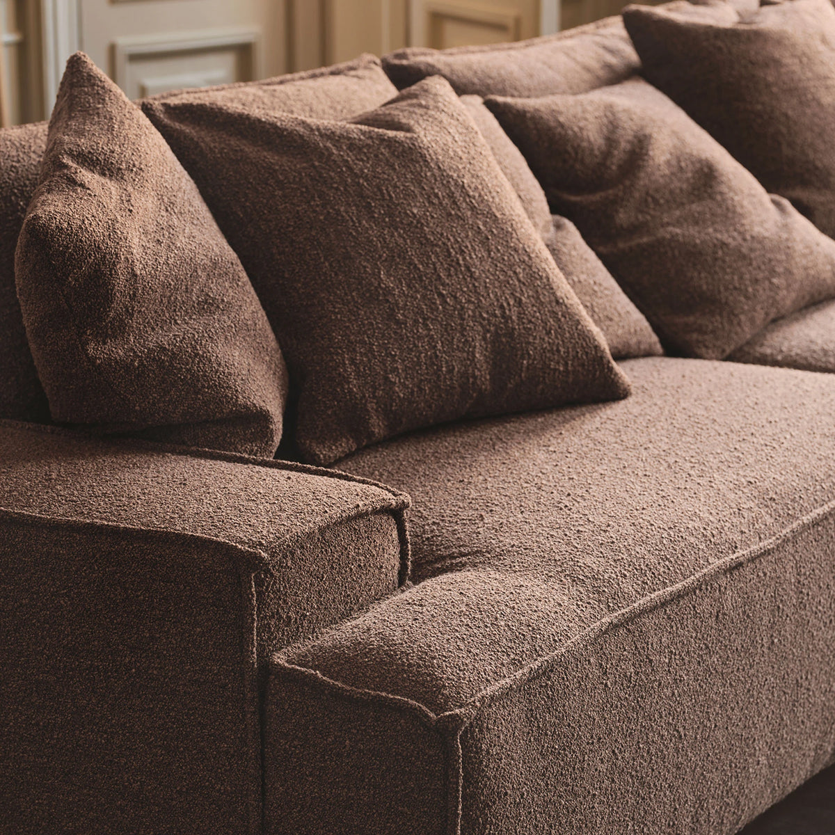Daphne Boucle Modular 1-Seater Sofa (Armless) - Modern Living Room Furniture for Small Spaces & Apartments