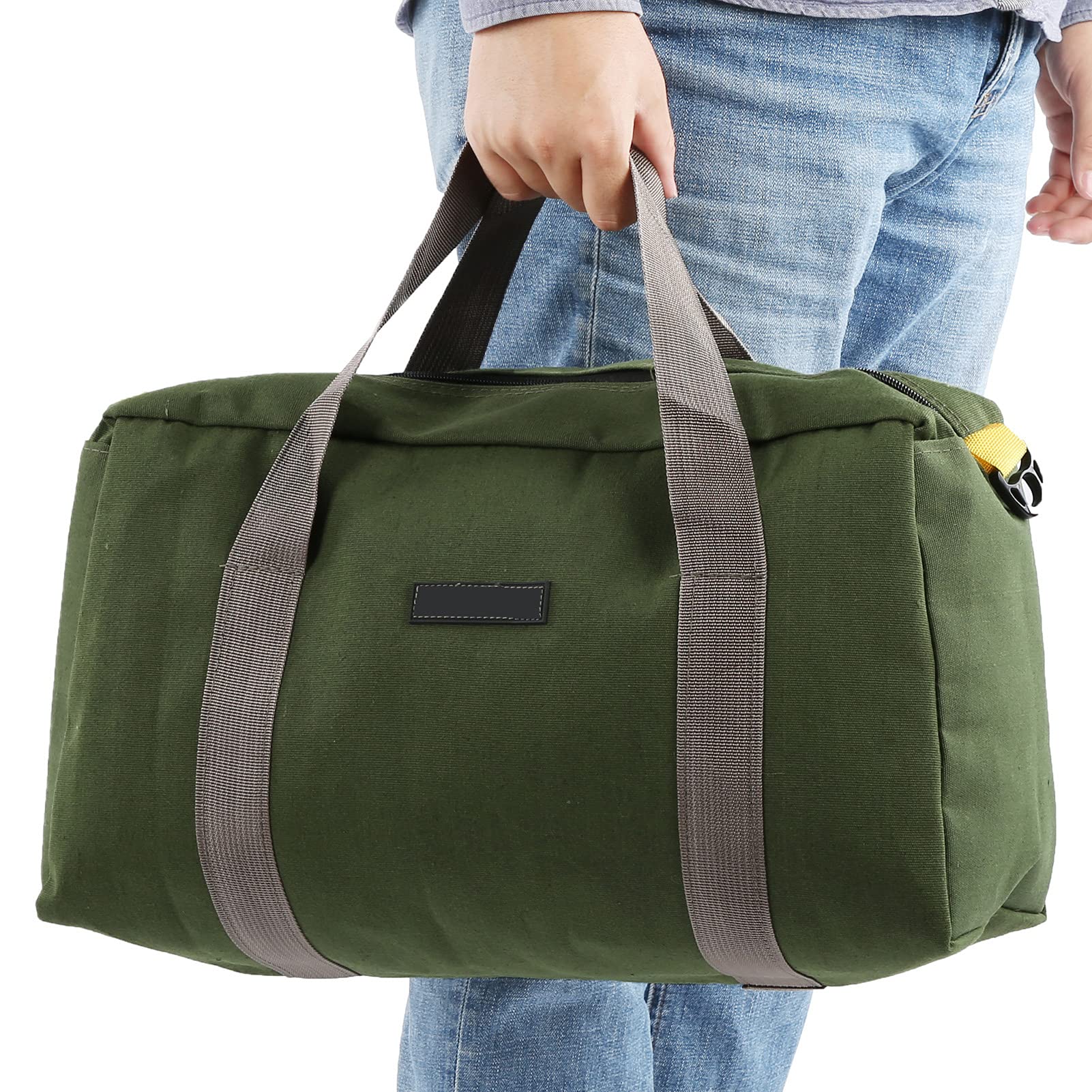 ViaGasaFamido 18-Inch Waterproof Electrician Tool Bag - Portable Multifunctional Tool Organizer with Rubber Base & Wide Mouth Design - Perfect for Electricians, Contractors & DIY Home Repairs