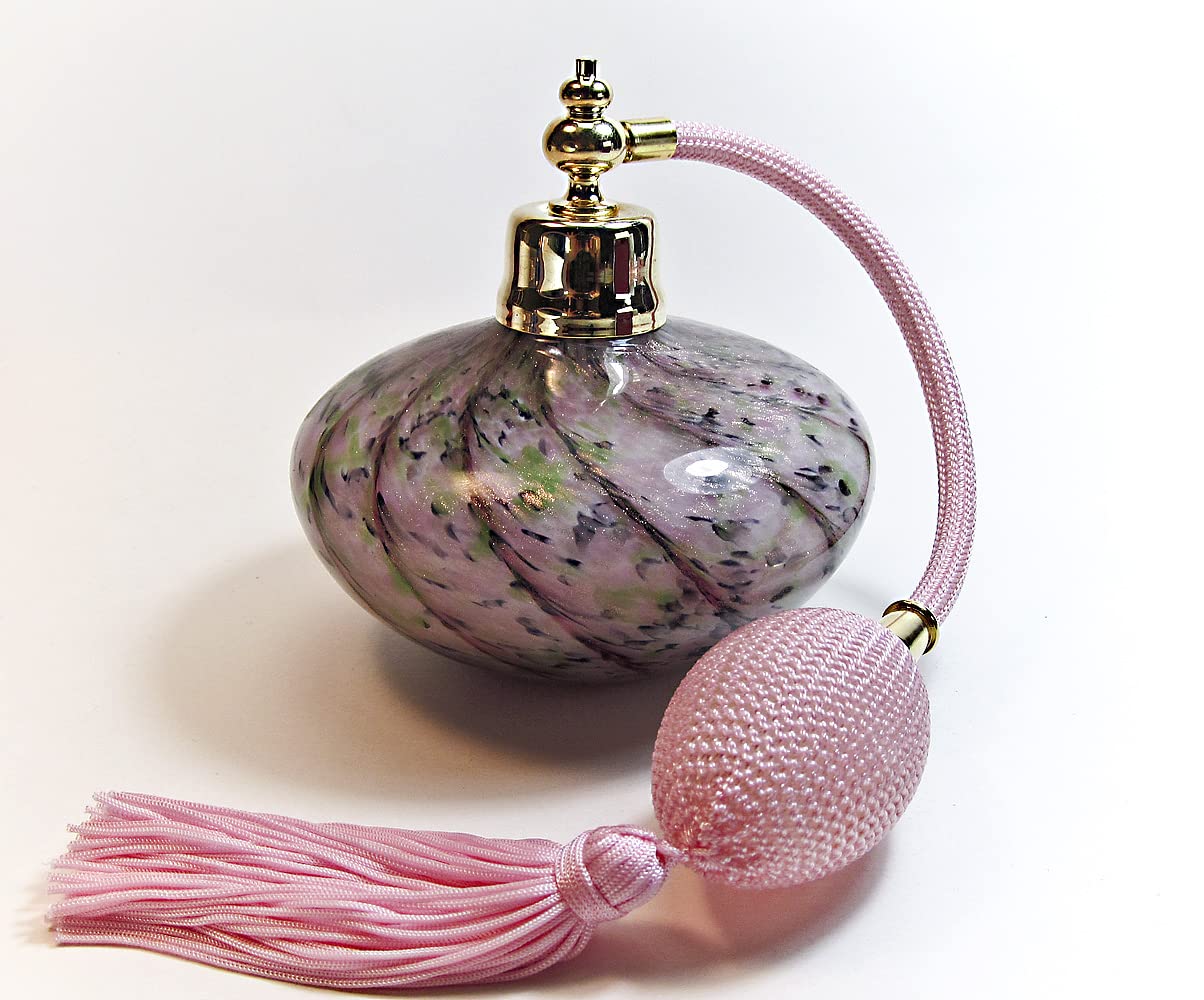Premium Refillable Perfume Atomizer Bottle - Crystal Glass with Pink Squeeze Bulb & Elegant Tassel Spray for Women | Travel Size Perfume Sprayer for Purse, Gym Bag & On-The-Go Fragrance Touch Ups