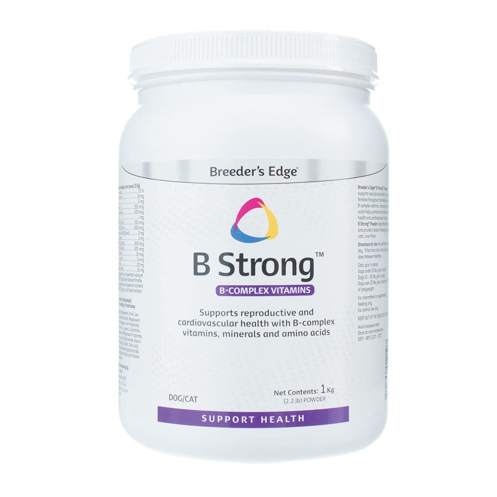 Revival Animal Health Breeder's Edge B Strong Powder - High Potency B-Complex Vitamin Supplement for Dogs & Cats (1kg) | Supports Immune System & Energy Levels for Breeding, Recovery & Daily Health