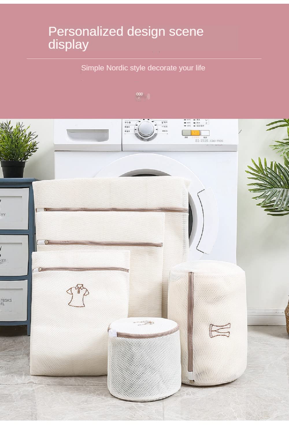 6-Pack Mesh Laundry Bags for Delicates - Washable Garment Protector for Tops, Coats, Skirts, Pants, Socks & Underwear - Gentle Machine Wash Bags for Bras & Delicate Clothing (Perfect for Travel & Home Laundry)