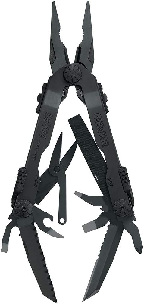Gerber Gear 22-01545NN Diesel Needle Nose Pliers Multitool - Black Heavy Duty Multi-Tool for Camping, Hiking, Survival & DIY Projects