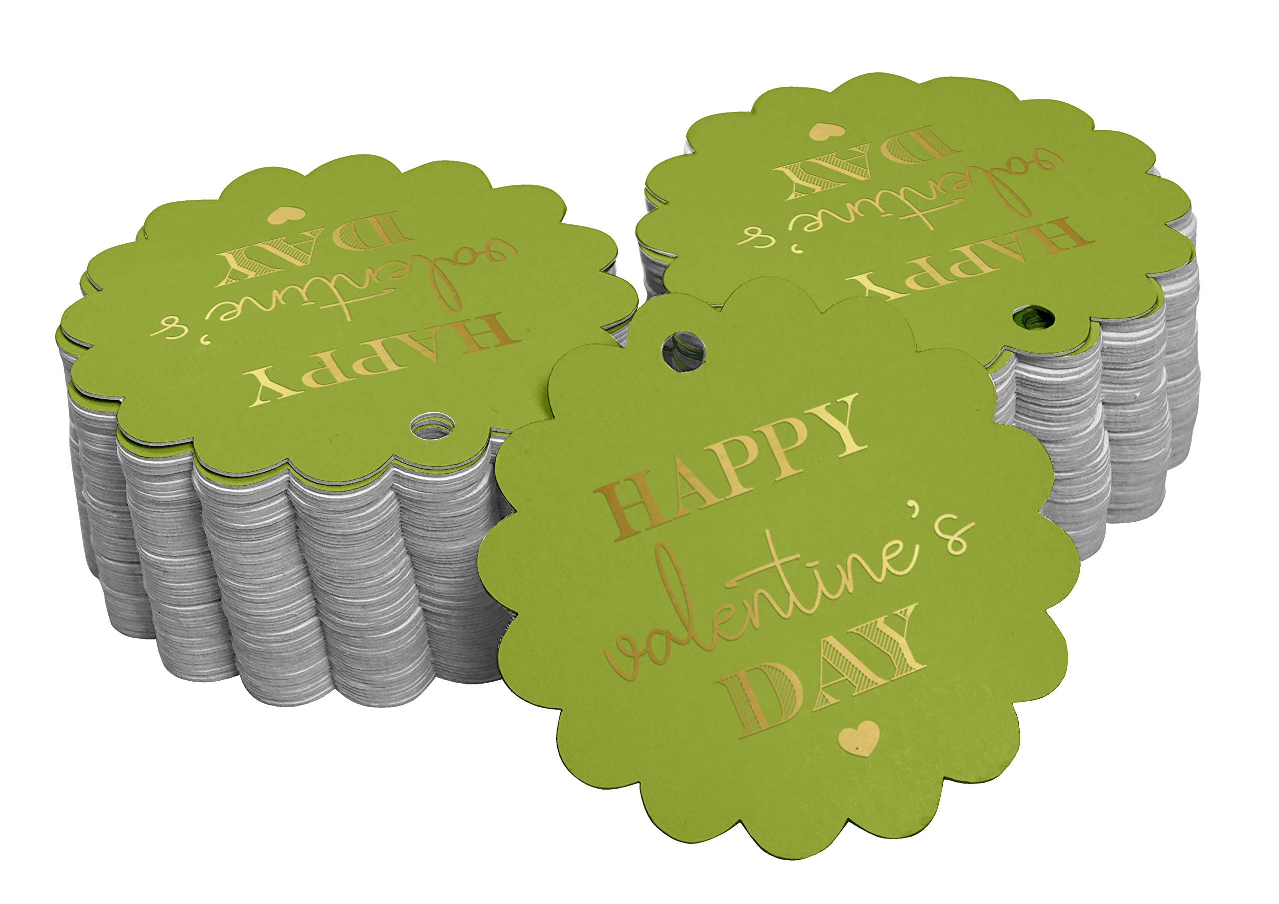 50PCS Gold Foil Valentine's Day Gift Tags - Elegant Party Favor Tags for Valentine's Gifts, Wedding Favors, Christmas Presents & DIY Crafts