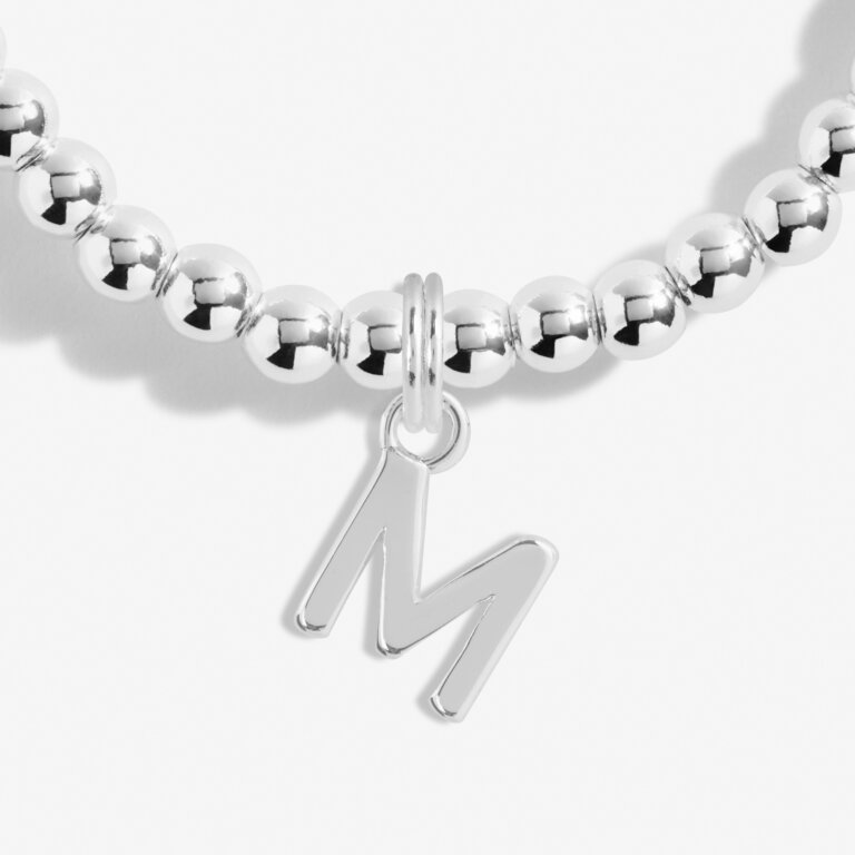 Joma Alphabet 'M' Initial Bracelet - Sterling Silver Letter Charm Bracelet for Women, Girls | Perfect Gift for Birthday, Anniversary, Graduation