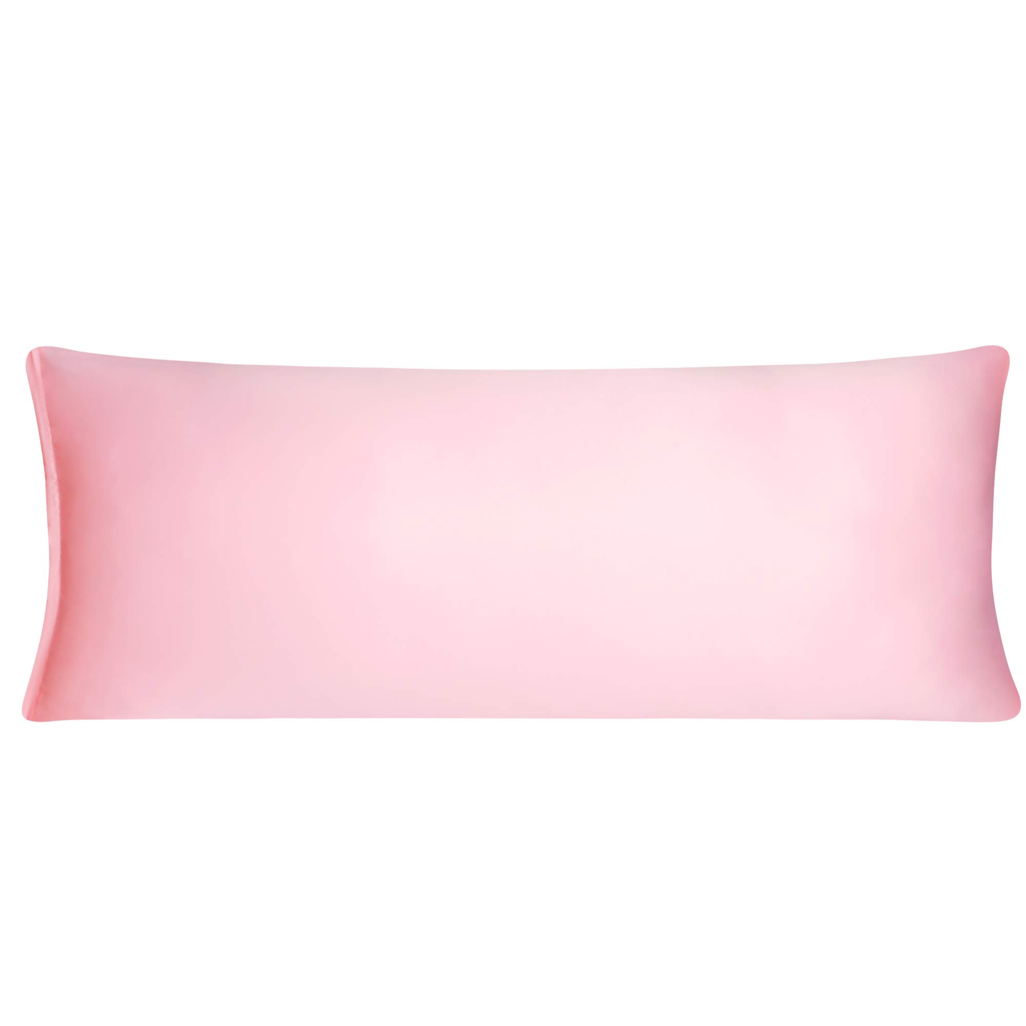 uxcell Satin Body Pillow Case - Pink Silky Pillow Cover for Hair & Skin Care, 21x54 Inch Long Zippered Pillowcase | Perfect for Bedroom, Travel & Hair Protection