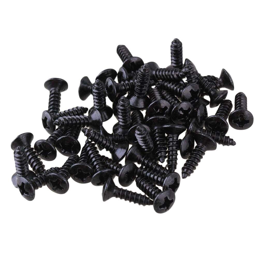 50-Pack Gold Guitar Bass Screws for Scratchplates & Pickguards - Premium Replacement Parts for DIY Guitar Repair & Maintenance - Perfect for Electric & Acoustic Guitars
