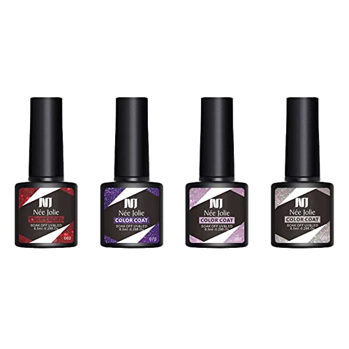 8.5ML LED Gel Nail Polish Set - Blue & Glitter for Nail Art