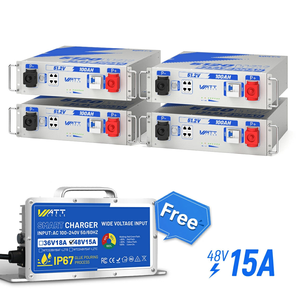48V (51.2V) 100Ah 3U Server Rack LiFePO4 Lithium Battery with Bluetooth - High Capacity Energy Storage for Solar Systems, Home Backup & Data Centers