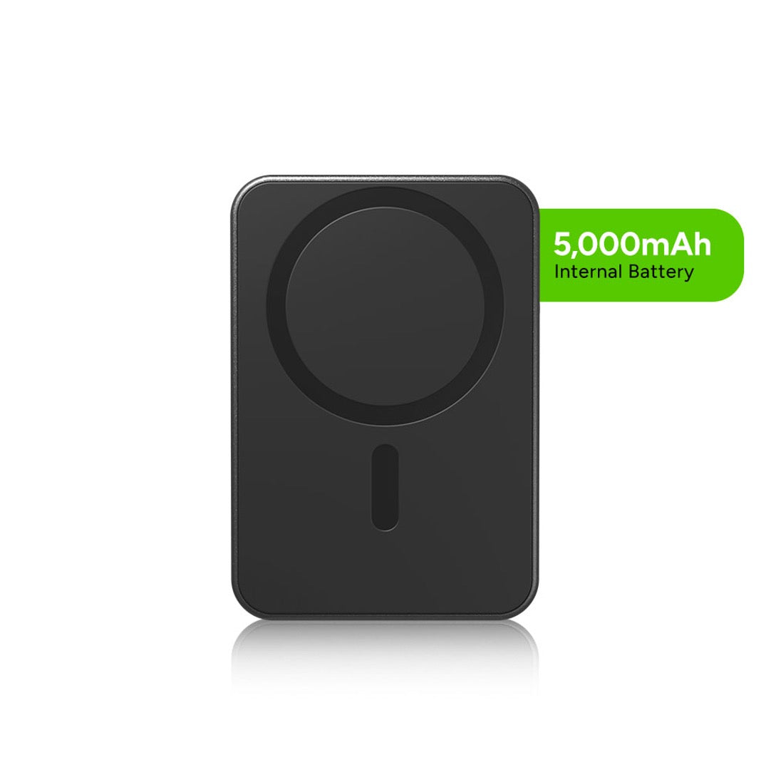 Mophie MG Qi2 5000mAh Magnetic Wireless Power Bank - Portable Charger for iPhone, Samsung & Qi2 Devices | Perfect for Travel, Work & Outdoor Adventures