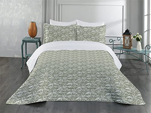 Sage Green and White