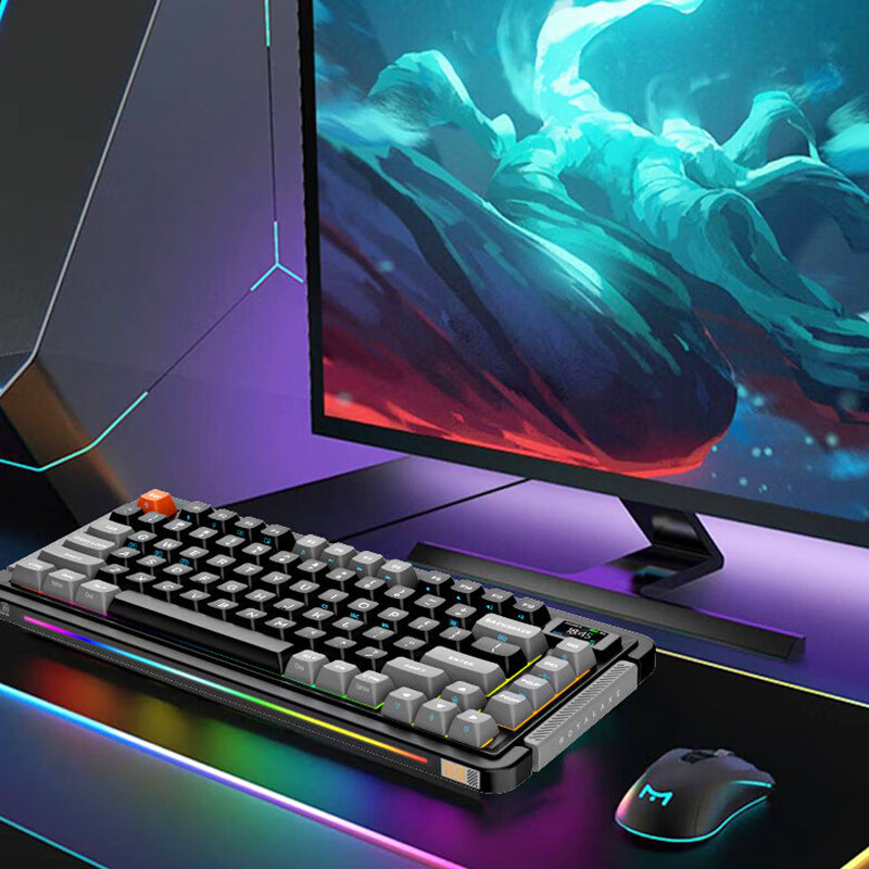 RoyalAxe L75 RGB Mechanical Gaming Keyboard with Customizable TFT Display - 75% Compact Layout, Hot-Swappable Switches for PC/PS5/Xbox - Perfect for Esports, Streaming & Office Work