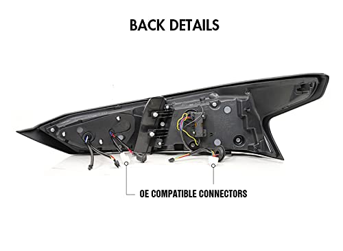 TT-ABC LED Tail Lights for Nissan Altima Teana 2019 2020 2021 - Smoked Lens with Start Animation - Brake Lights & Turn Signals - Easy Installation Auto Accessories - Perfect for Night Driving & Car Customization