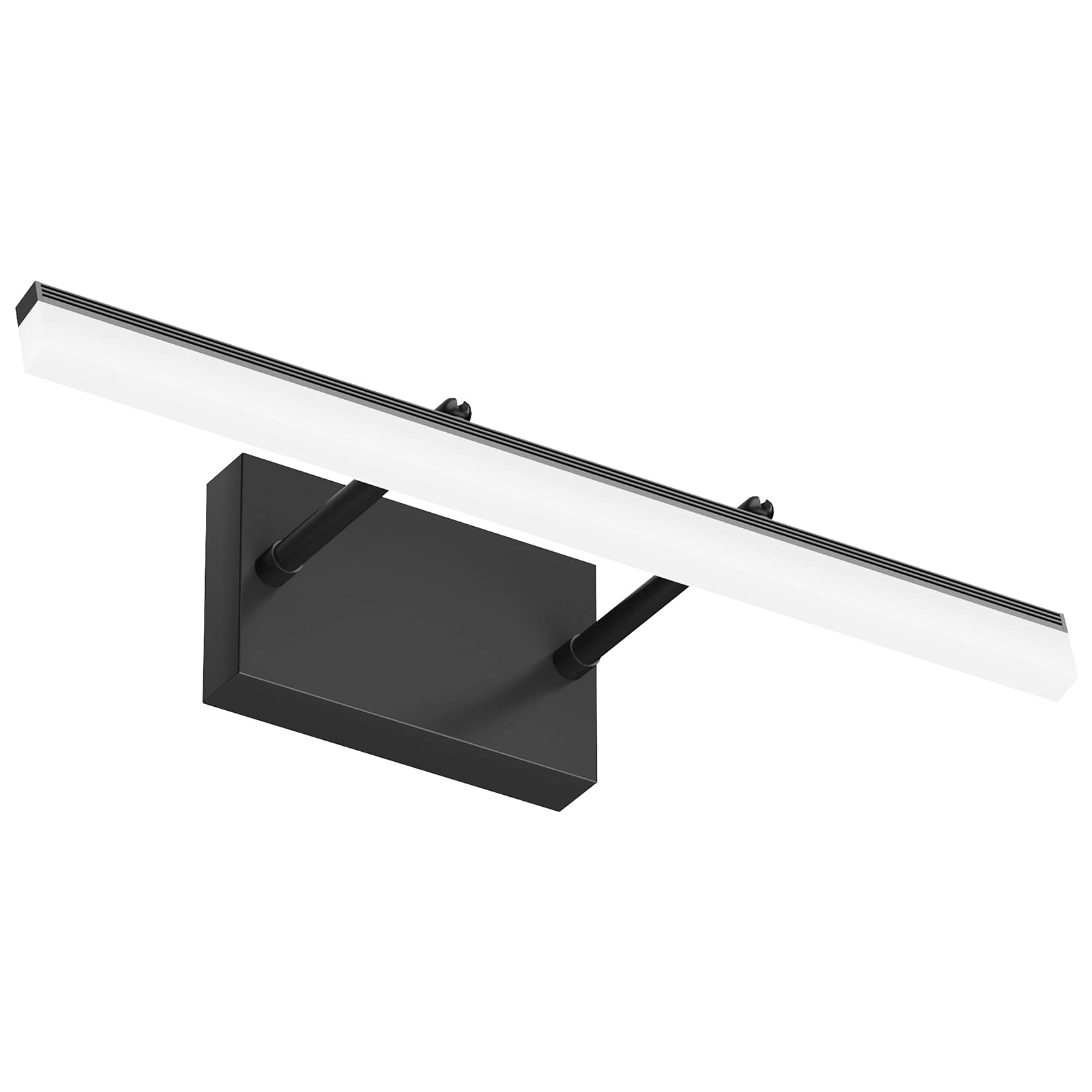 Aipsun 19.7 Inch Modern Black LED Vanity Light - Adjustable Bathroom Light Fixture with Rotatable Arms, 5500K Daylight - Perfect for Mirror Lighting, Makeup Vanity, and Modern Bathroom Decor