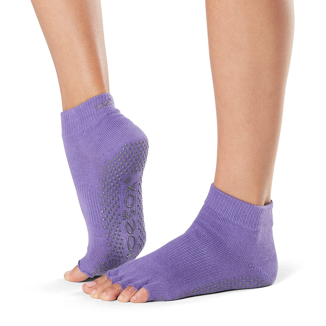 ToeSox Half Toe Ankle Grip Socks - Non-Slip Yoga Socks for Pilates, Barre & Dance - Improve Balance & Stability During Workouts