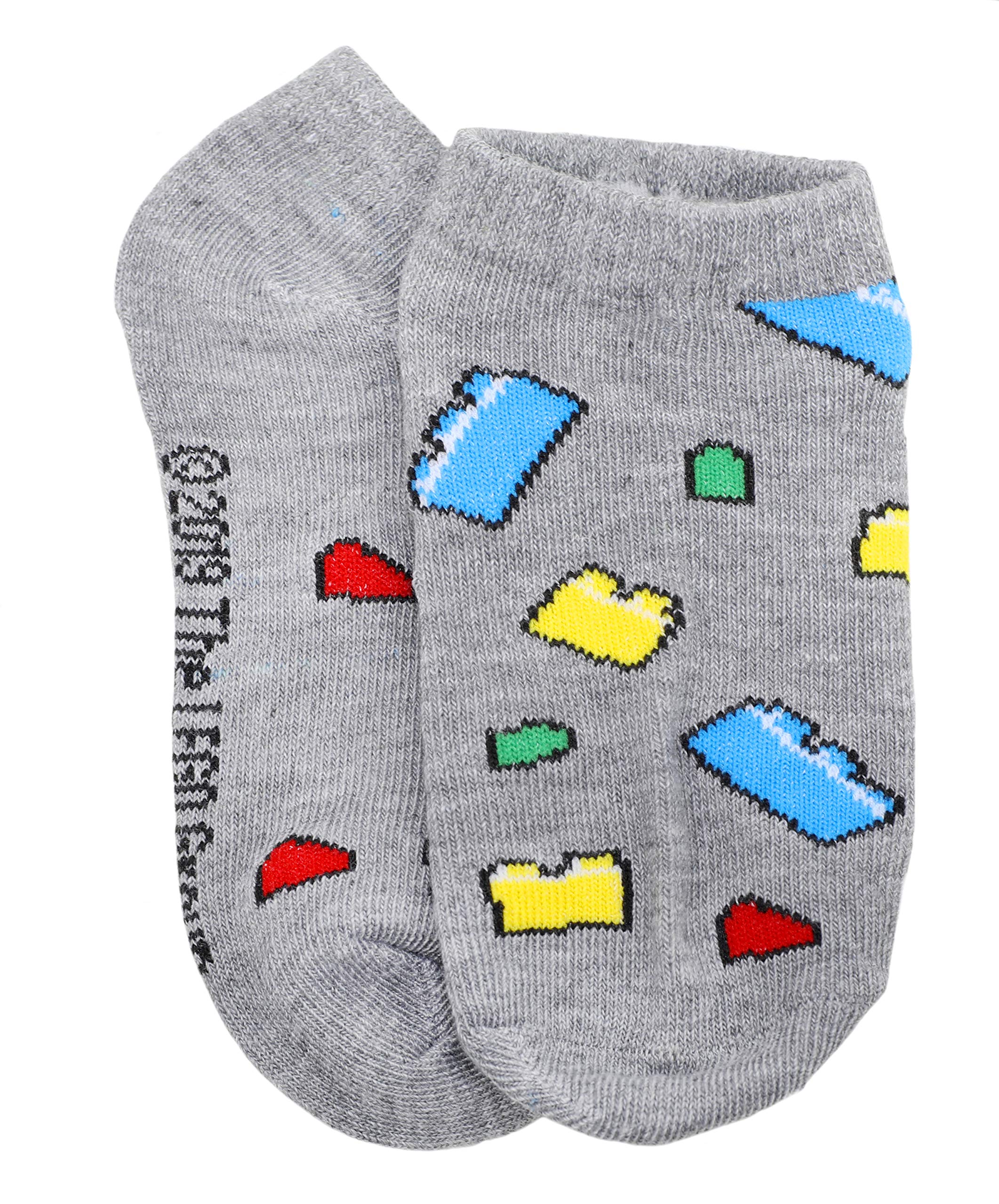 LEGO Boys' 8-Pack No-Show Character Socks - Medium (Shoe Size 9-2.5) | Fun Cartoon Socks for Kids, Teens & Adults | Perfect for School, Sports & Everyday Wear