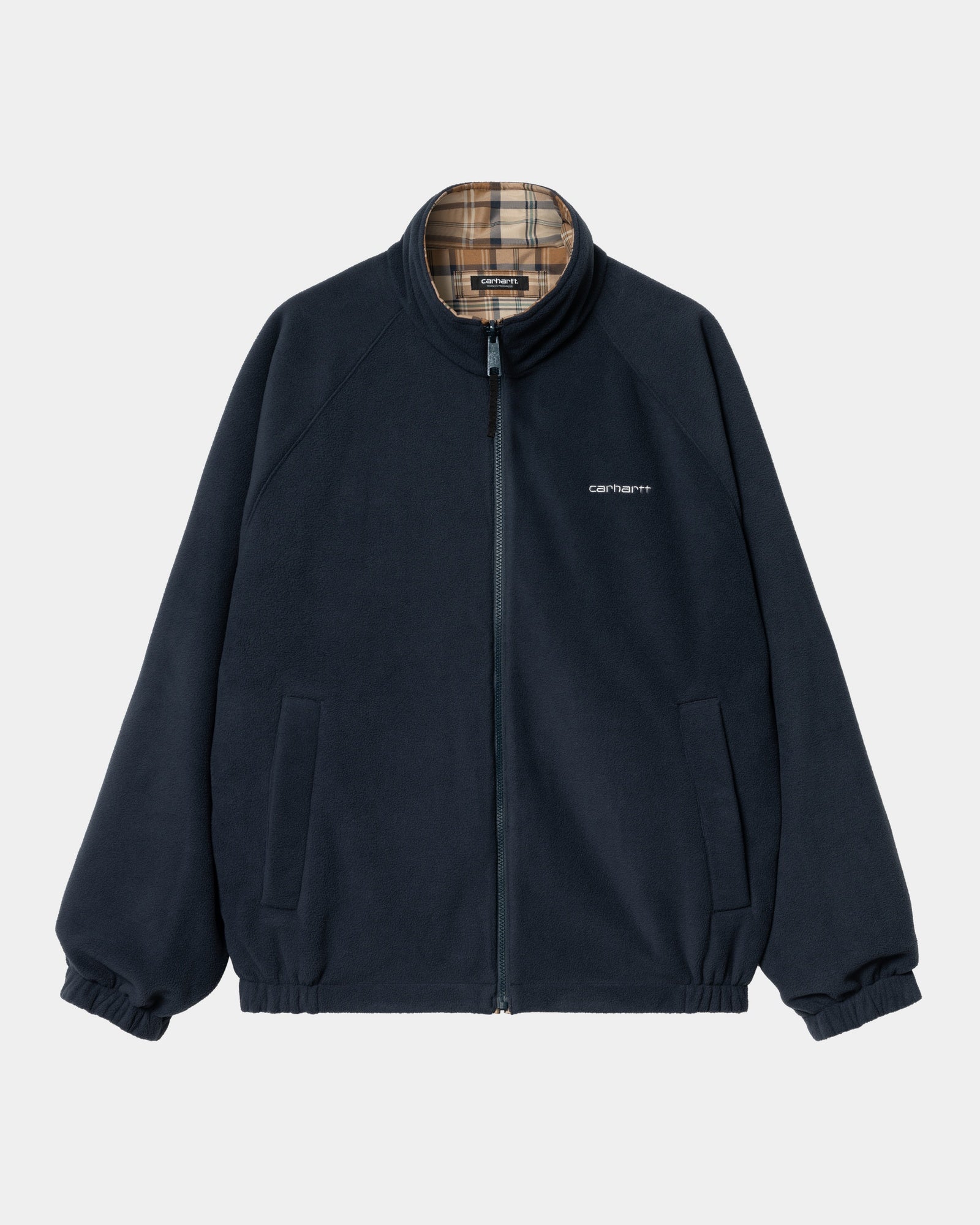 Reversible Bomber Jacket for Men & Women - Lightweight Planer Check Design in Navy & Air Force Blue | Casual Wear, Street Style, Outdoor Activities