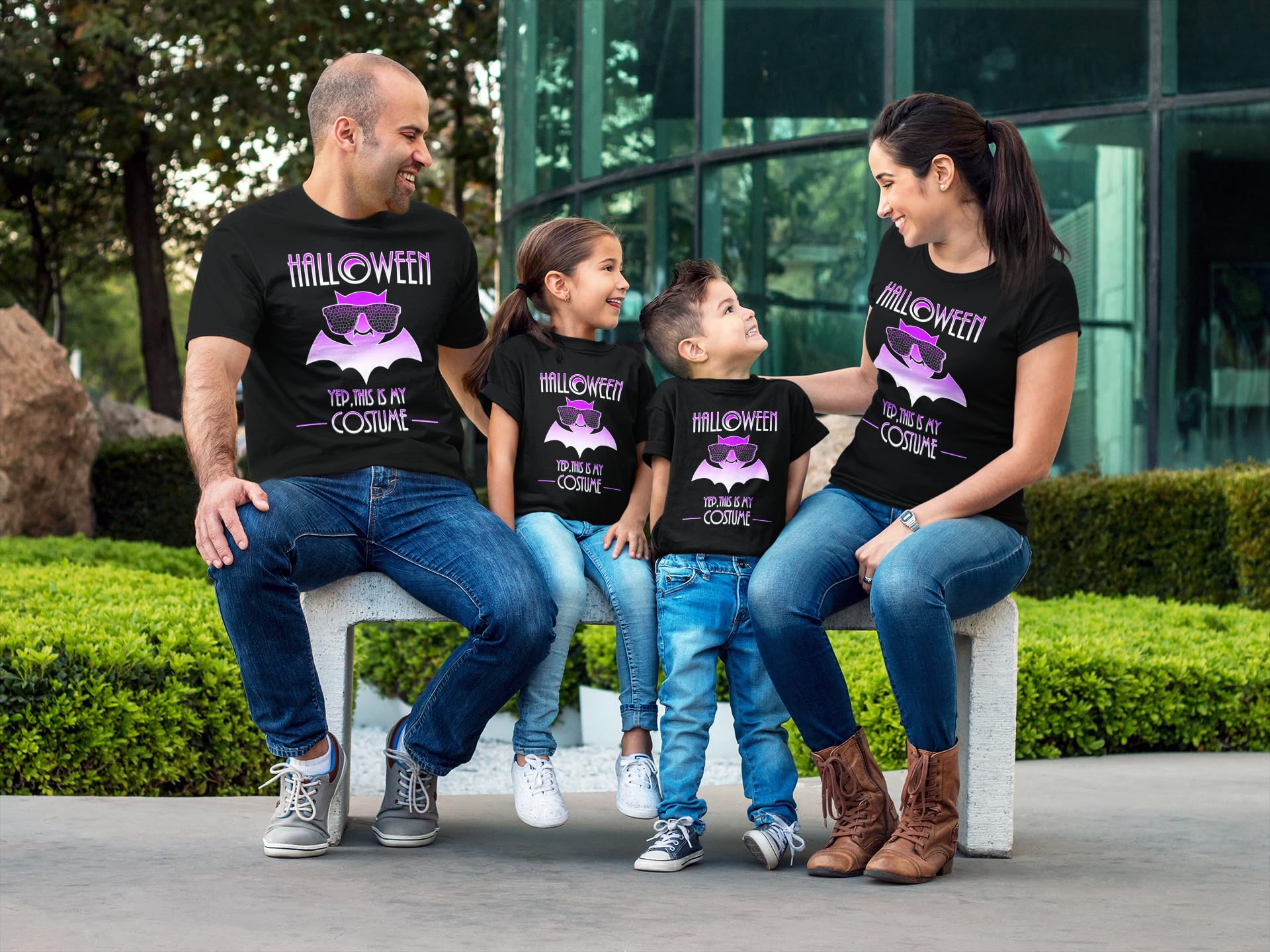 Men's Halloween T-Shirt with Purple Bat Design - Spooky Halloween Shirts for Adults - Perfect for Costume Parties, Trick or Treating & Halloween Events