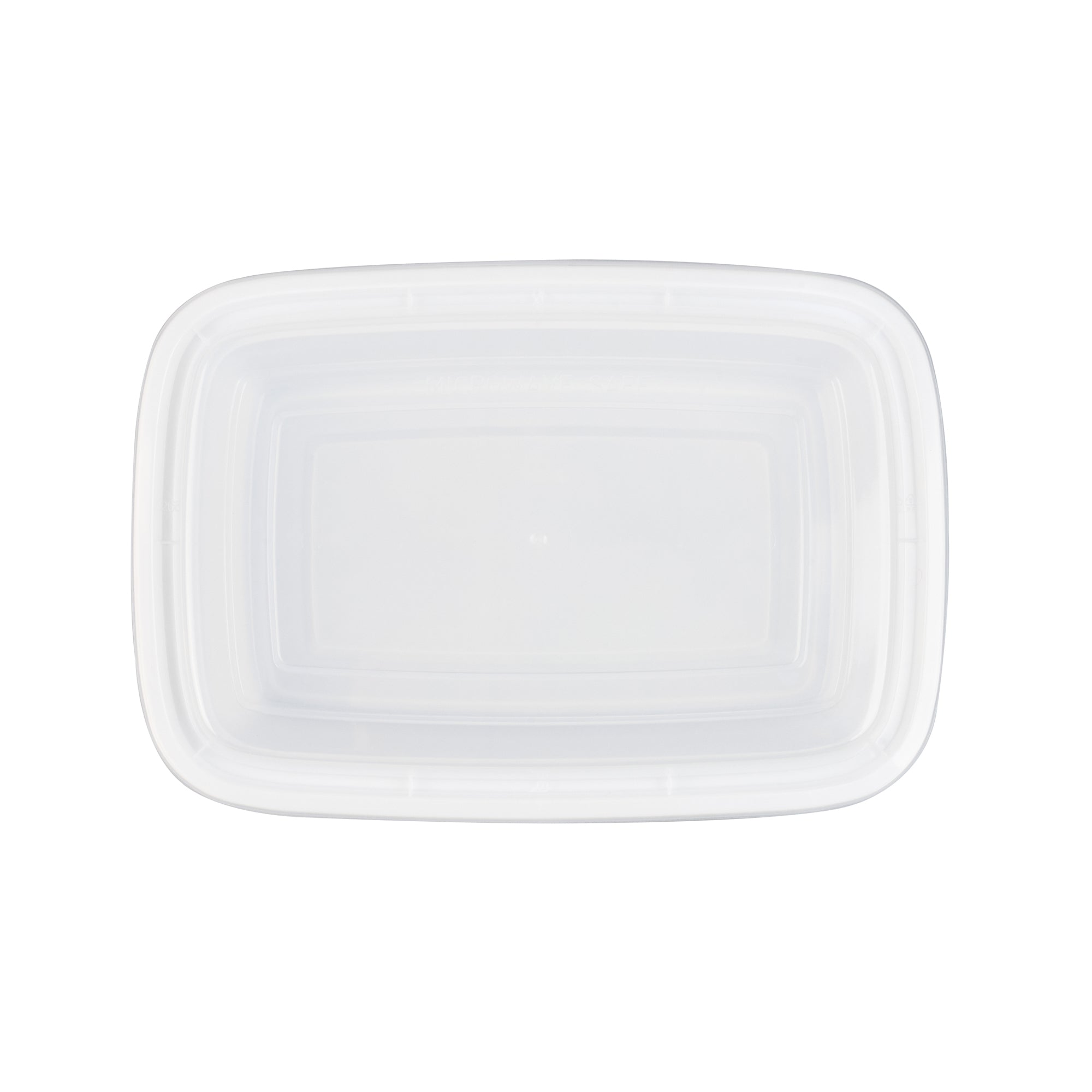 38 oz White Rectangle Plastic Food Storage Containers with Clear Lids - Microwave Safe Takeout Boxes (8.75