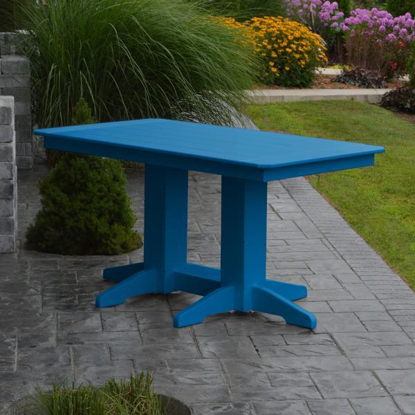 Eco-Friendly Recycled Plastic Rectangular Dining Table - Sustainable Outdoor/Indoor Furniture for Patio, Garden & Small Space Dining
