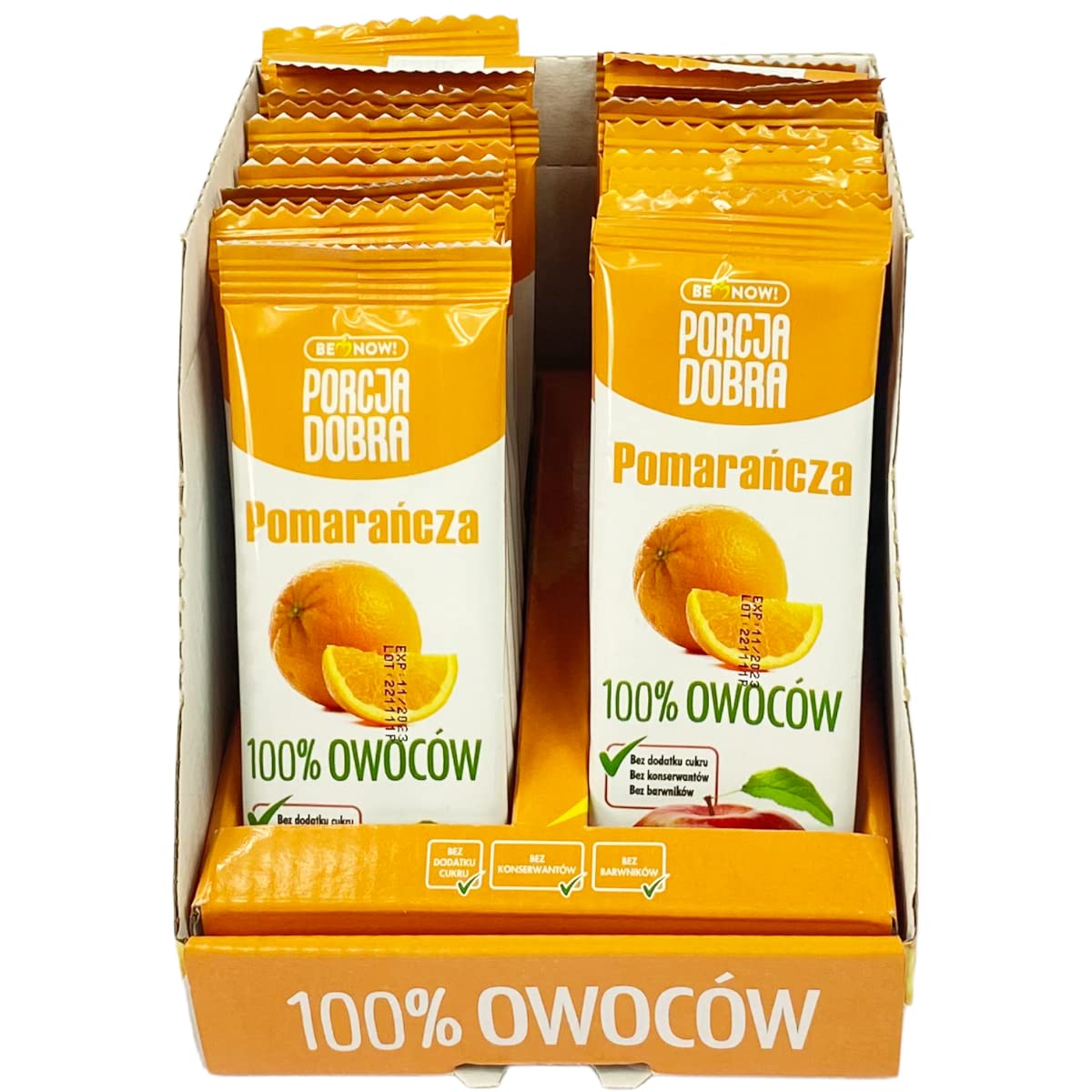 Healthy Fruit Snacks - Apple & Orange Flavored (Pack of 24) | 100% Natural, Sugar Free, Vegan, Non-GMO, Gluten-Free | Perfect for Kids Lunch Boxes, Office Snacks & On-the-Go Energy Boost