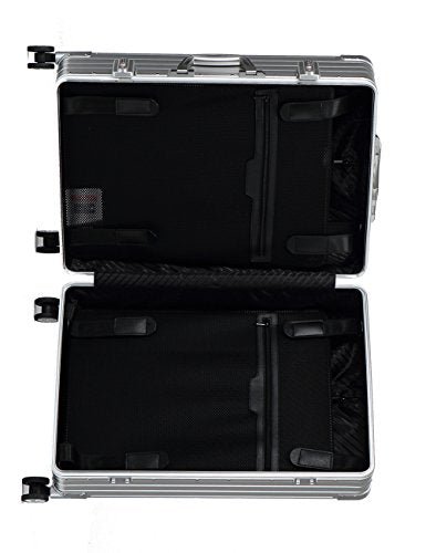 Durable All-Aluminum Magnesium Alloy Hardshell Luggage with 360° Spinner Wheels - TSA Approved Silver 20