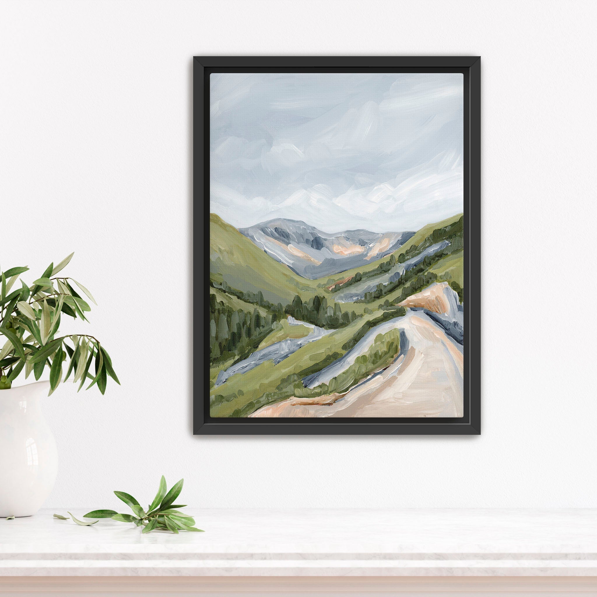 Canyon Ridge Trail Art Print - Stunning Landscape Wall Decor for Home, Office & Cabin - Perfect for Nature Lovers & Outdoor Enthusiasts