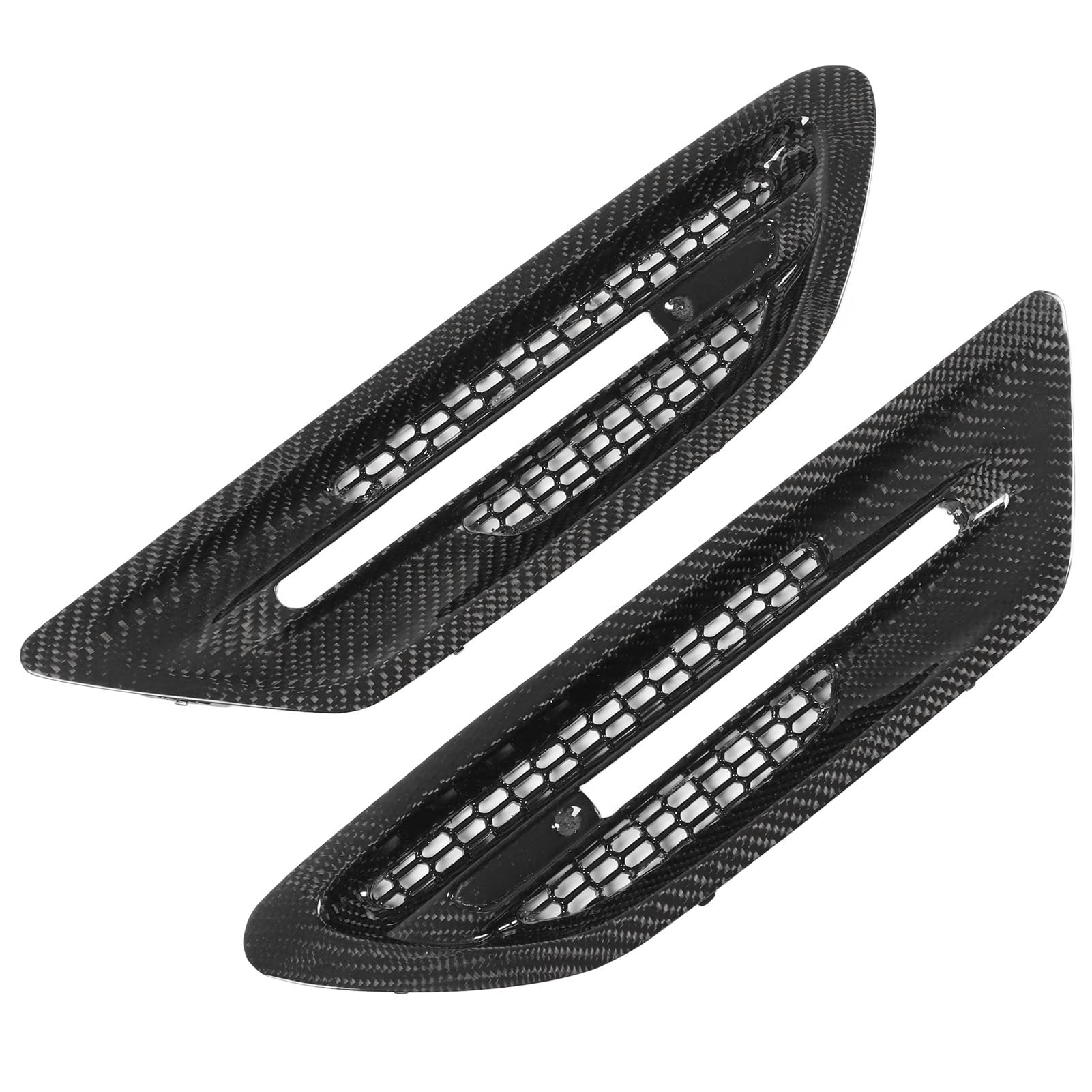 Premium Dry Carbon Fiber Side Vent Stickers (1 Pair) - Durable Wear-Resistant Car Exterior Accessories for Easy DIY Installation | Enhance Style on Sports Cars & Luxury Vehicles