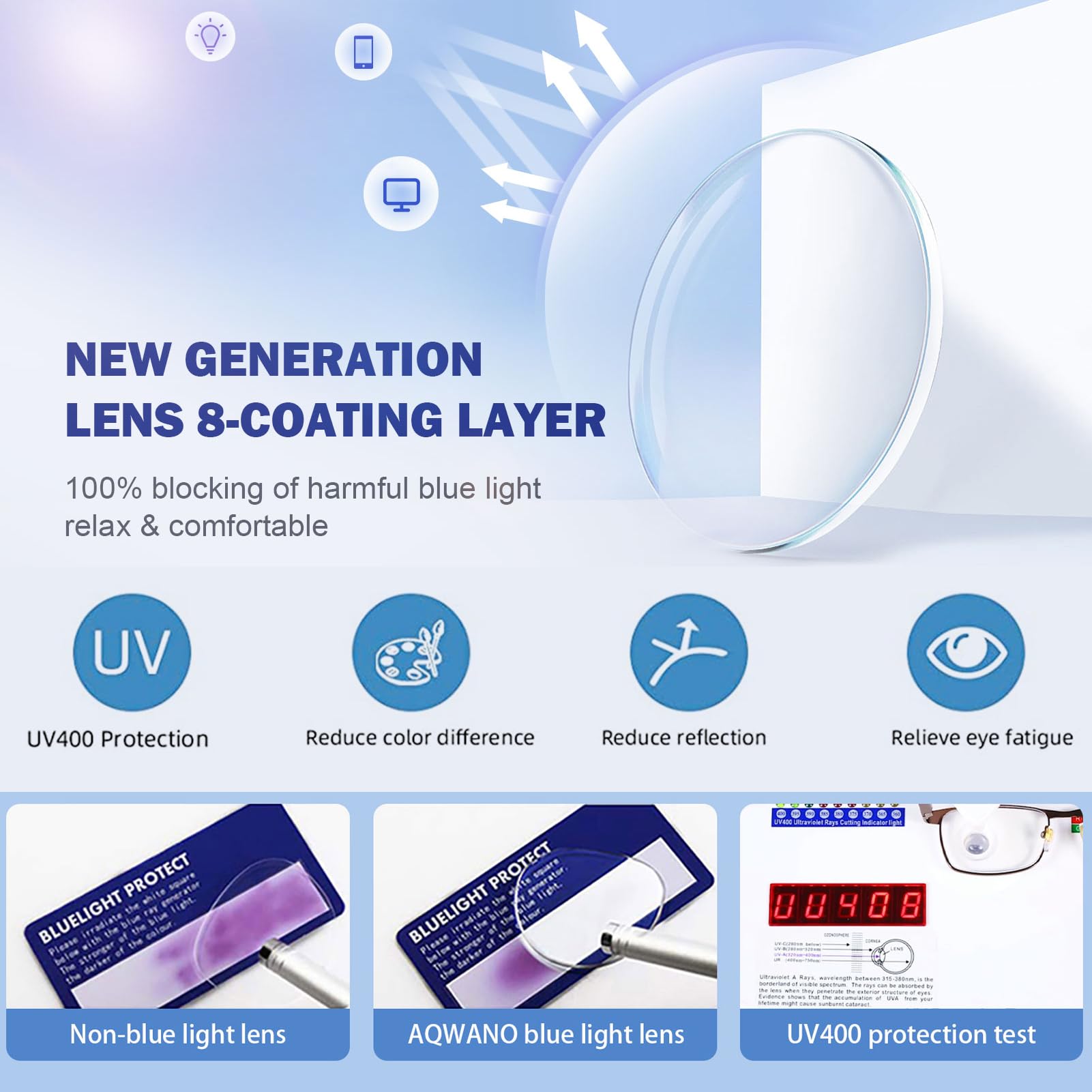 AQWANO Blue Light Blocking Reading Glasses for Women - Cateye Computer Glasses with 1.25 Magnification, Stylish Oversized Designer Frames, Anti Glare & UV Protection in Champagne Gold | Perfect for Office Work, Screen Time & Night Reading