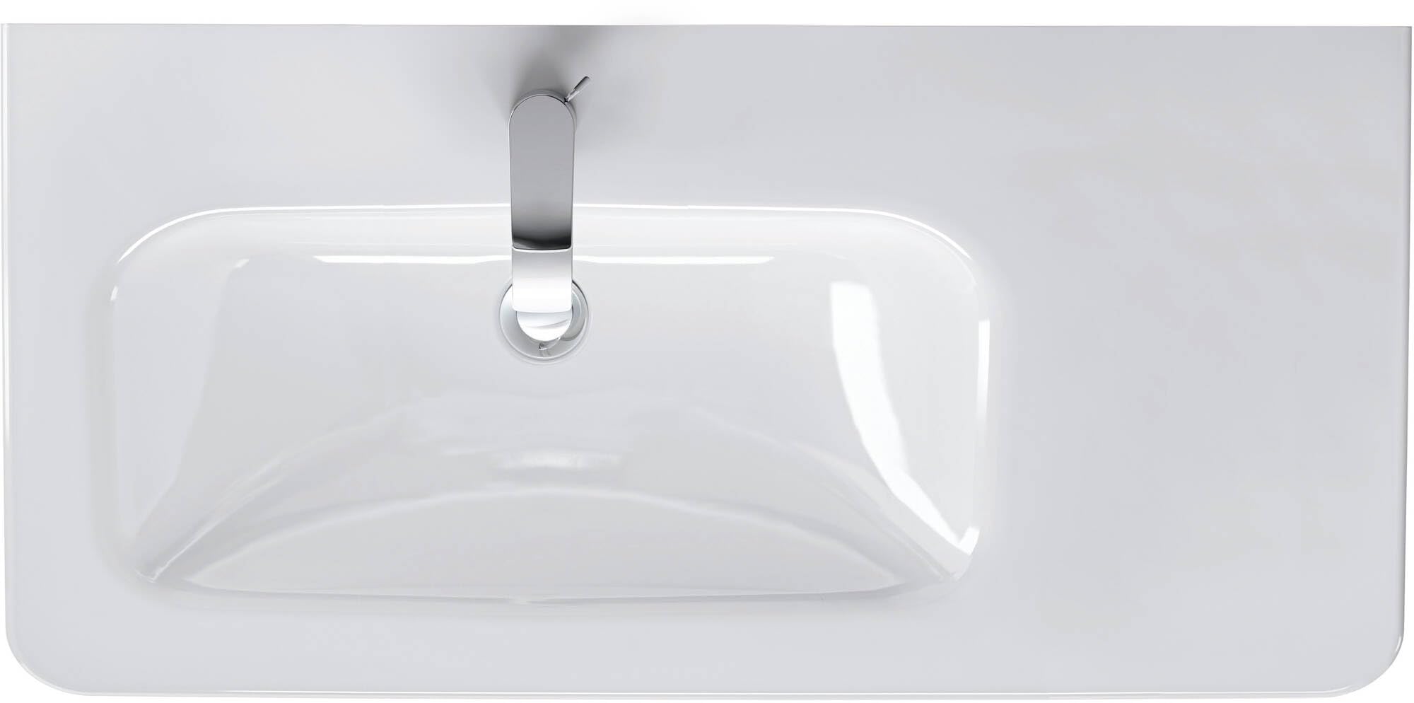 Duravit DuraStyle White Vanity Sink - Modern Bathroom Sink with Countertop for Home & Commercial Use - Perfect for Bathroom Renovation, Hotel, and Spa Decor