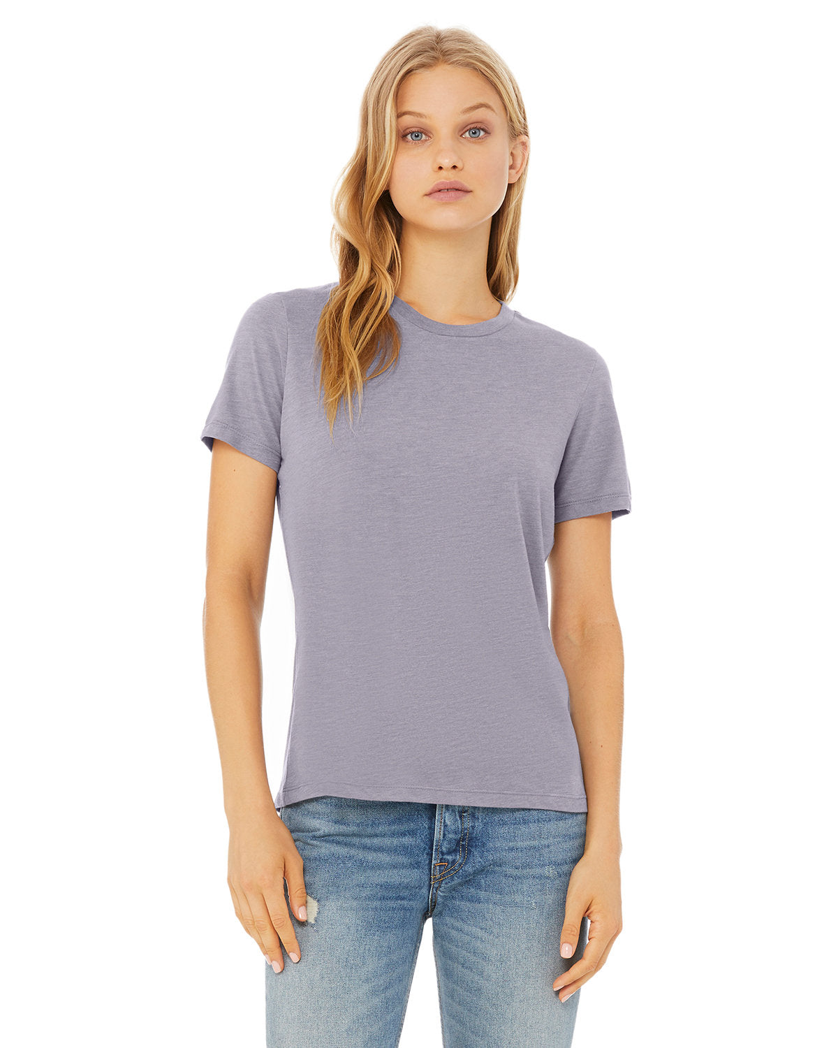 Bella + Canvas 6413 Women's Soft Relaxed Fit Tri-Blend Short Sleeve T-Shirt - Comfortable Casual Tee for Everyday Wear, Gym, and Outings