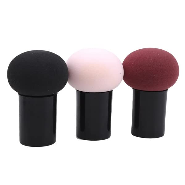 Premium Mushroom Head Blender Soft Powder Puff with Storage Case - 3 Pack for Flawless Makeup Application | Perfect for Foundation, Concealer & Setting Powder On-The-Go