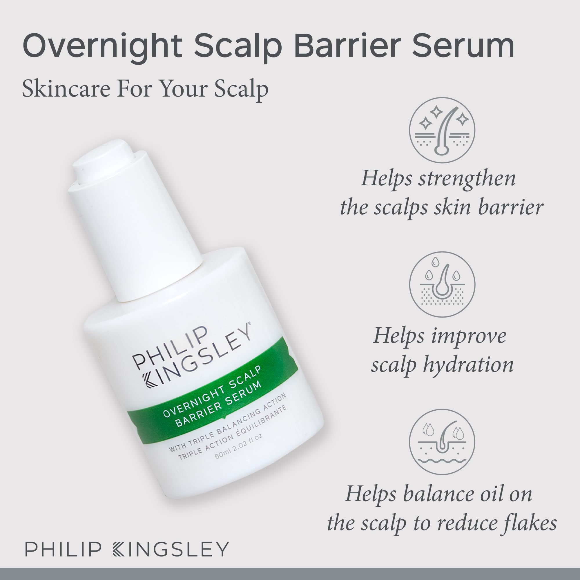 Philip Kingsley Scalp Care Discovery Kit - Fragrance-Free Shampoo & Conditioner + Overnight Scalp Serum for Sensitive Scalp | Soothe Irritation & Strengthen Hair | Perfect for Dry, Itchy Scalp & Hair Repair