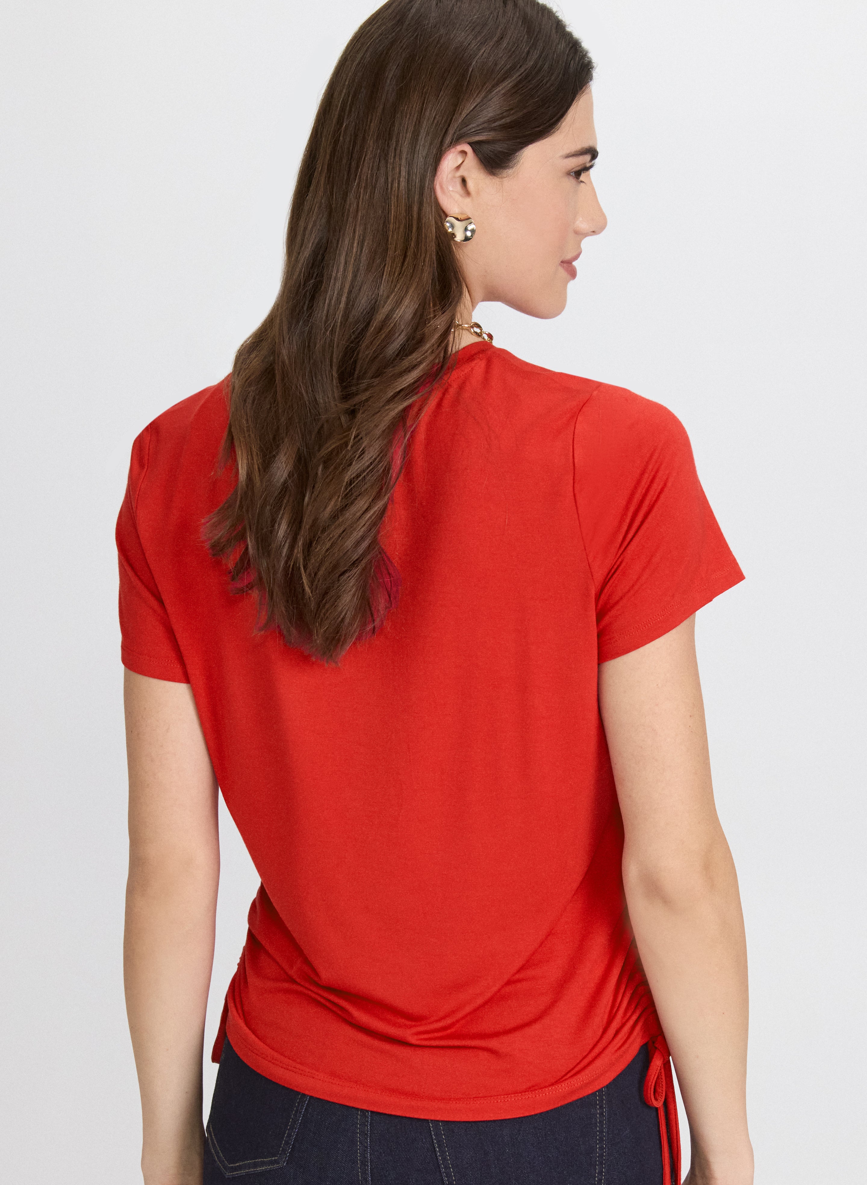 Comfortable Drawstring T-Shirt for Men & Women - Soft Cotton Casual Tee for Everyday Wear, Gym, and Outdoor Activities