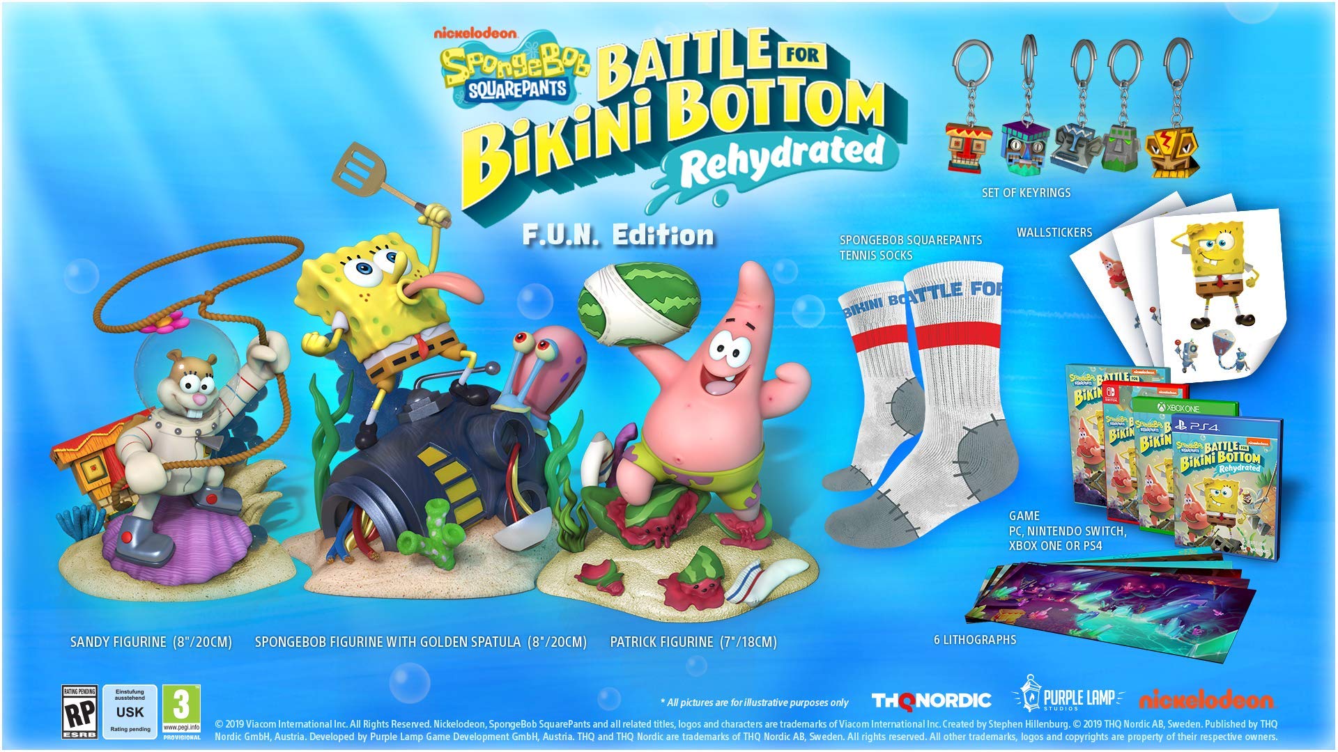 Spongebob Squarepants: Battle for Bikini Bottom - Rehydrated F.U.N. Edition for PS4 | Remastered Adventure Game | Perfect for Kids & Family Game Night