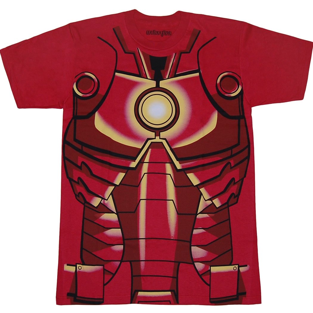 I Am Iron Man Costume T-Shirt for Men - Marvel Avengers Superhero Cosplay Shirt | Perfect for Halloween, Comic Con & Movie Themed Parties