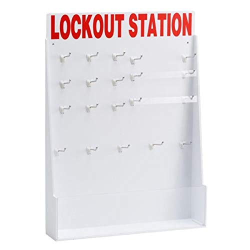 Brady 65294 Large Adjustable Labeling Station - Red on White for Industrial & Office Organization | Perfect for Warehouse, Retail & Workspace Labeling
