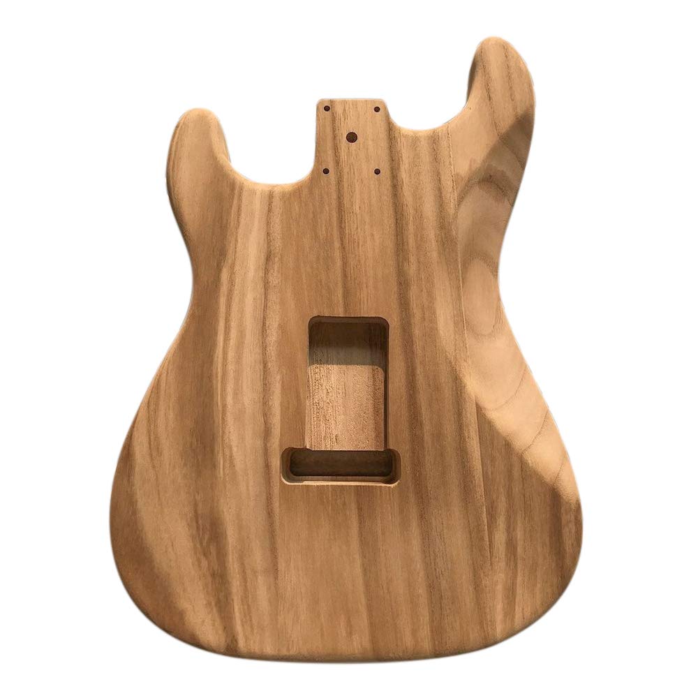 Polished Wood Electric Guitar Body - Maple Unfinished Barrel for DIY Guitar Building | Perfect for Custom Electric Guitar Projects & Replacement Parts