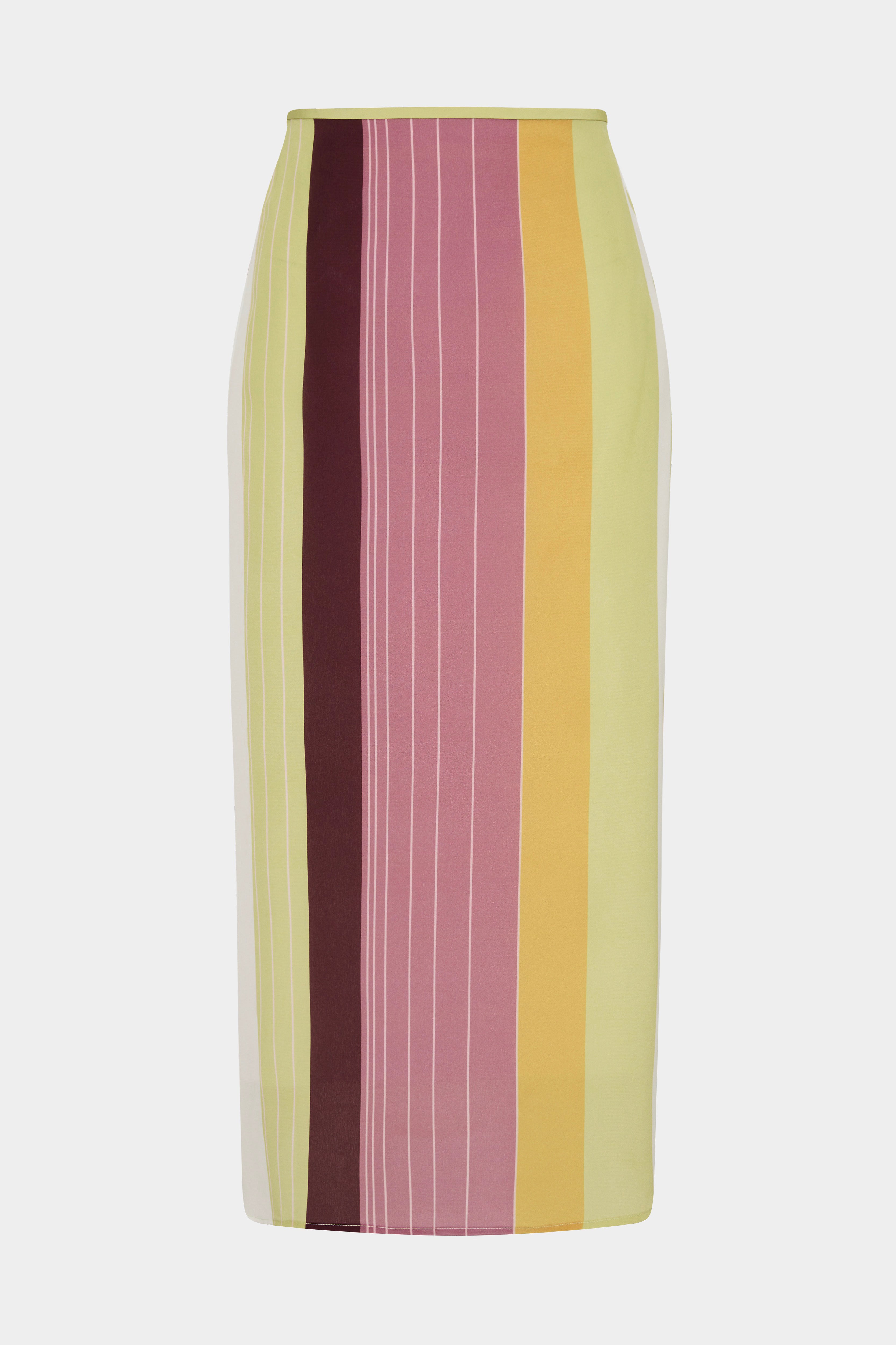 Fontana Skirt Elisa Stripe - Stylish Striped Midi Skirt for Women | Perfect for Casual Outings, Office Wear & Summer Vacations