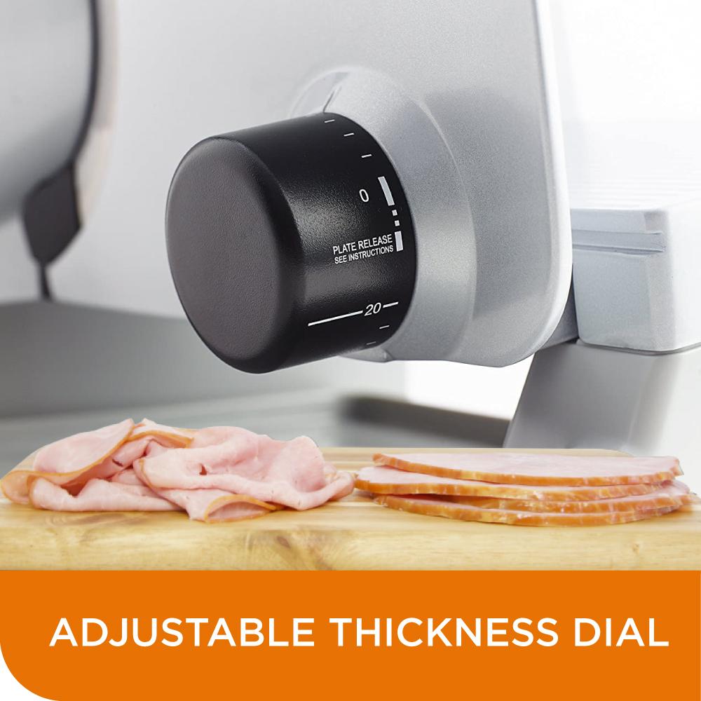 Refurbished CHEF'S CHOICE 609A Electric Meat Slicer with Home Essentials Warranty - Perfect for Deli, Home Kitchen & Food Preparation