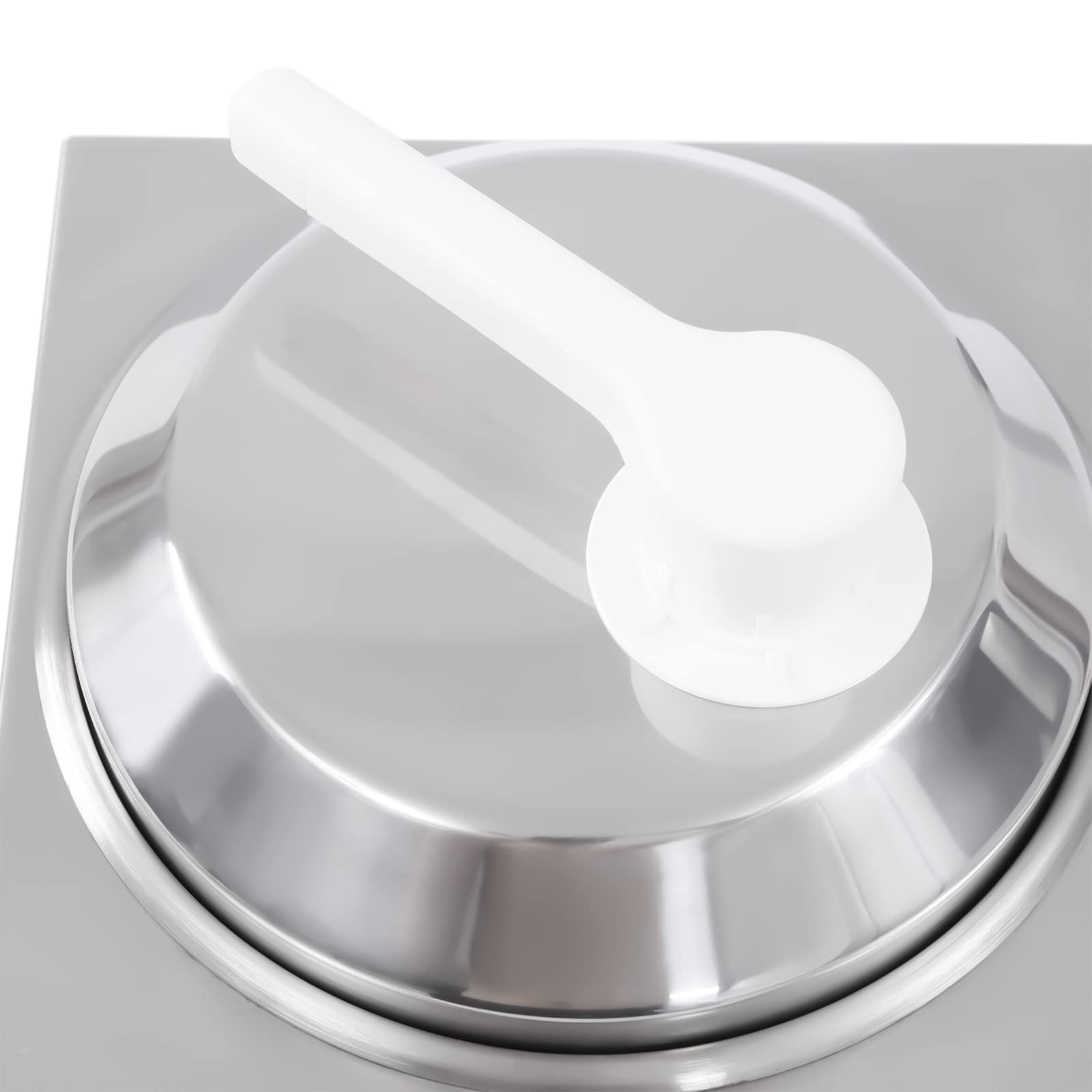 650W Commercial Hot Fudge Warmer with Pump - 2.4Qt Stainless Steel Single Head Cheese Warmer Dispenser with Adjustable Temperature Control - Perfect for Hot Fudge, Cheese, Caramel & Chocolate Sauce - Ideal for Restaurants, Cafes & Dessert Shops (Silver)