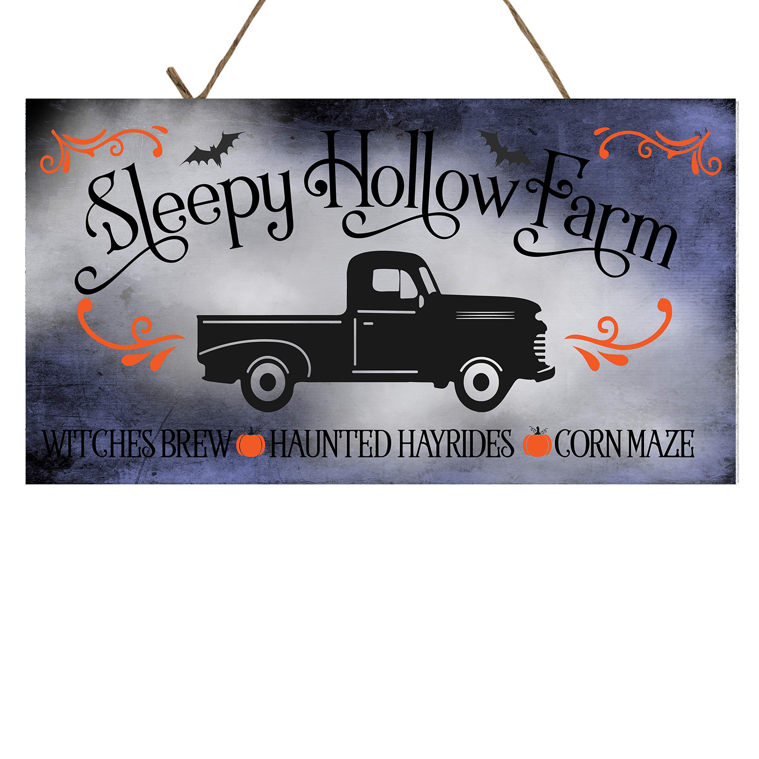 Twisted R Design Halloween Wood Sign - Sleepy Hollow Wall Decor (10x5 inches) - Funny Home Art for Living Room, Kitchen, or Party - Perfect for Halloween Decorations & Gifts
