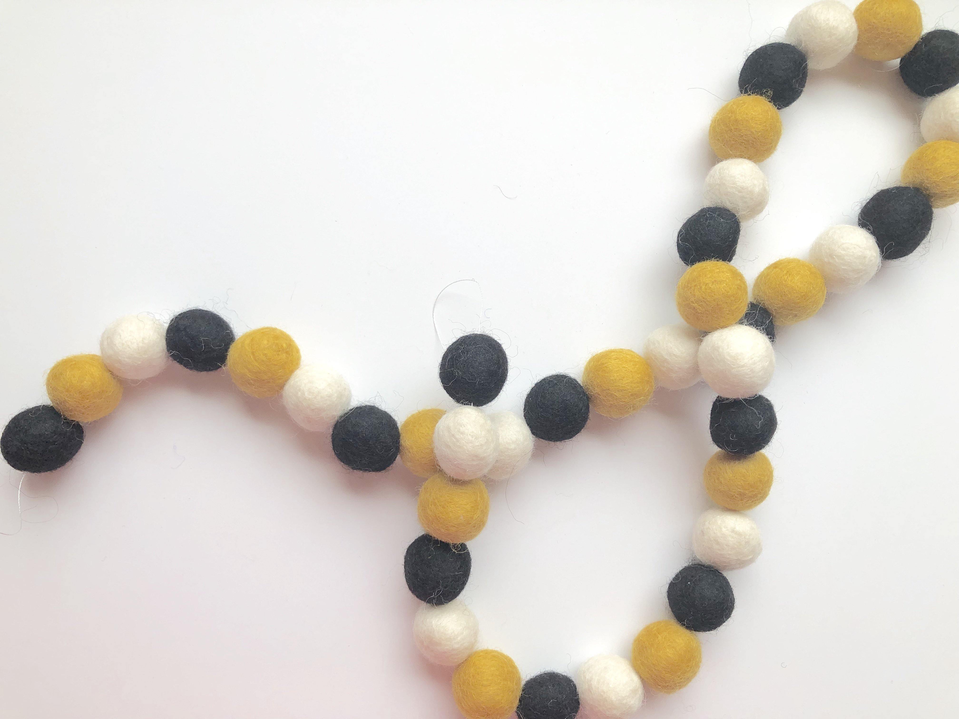 Bumble Bee Inspired Garland - Honeycomb Bee Themed Party Decor for Baby Showers, Birthday Parties & Spring Celebrations