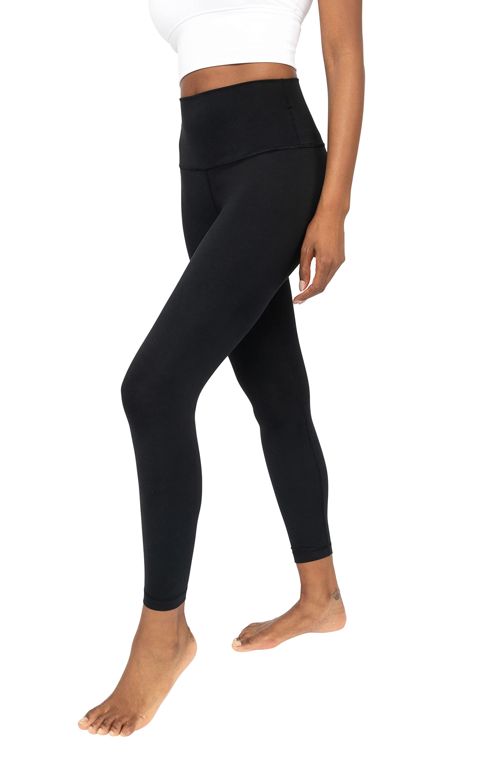 Yogalicious Lux High Waist Yoga Pants - Elastic Waistband, Ankle Length Leggings for Women - Perfect for Yoga, Workouts & Everyday Wear