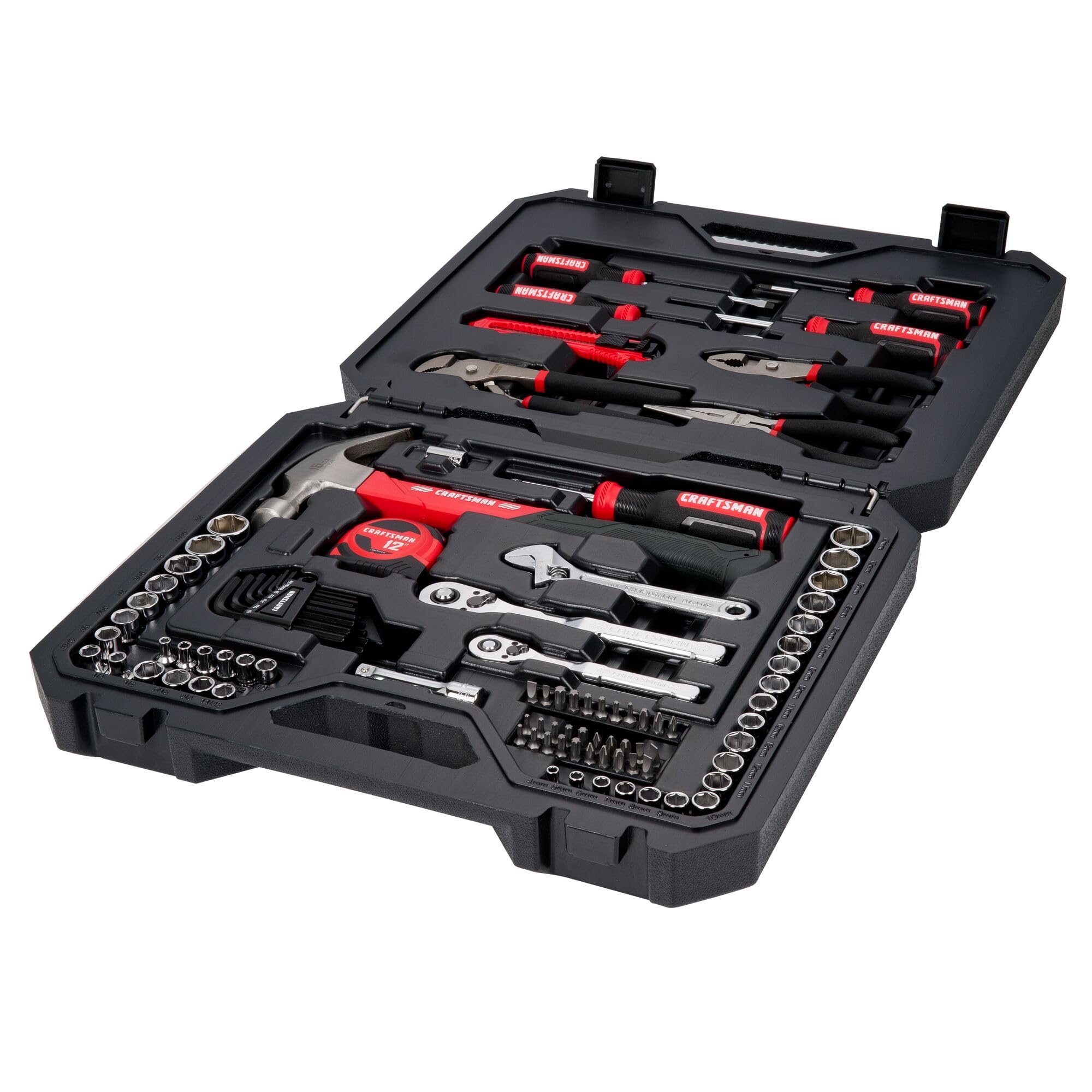 CRAFTSMAN 102-Piece Home & Car Tool Kit - Durable SAE/Metric Socket Set with Wrenches & Screwdrivers (CMMT99449) | Perfect for DIY Repairs, Auto Maintenance & Household Fixes