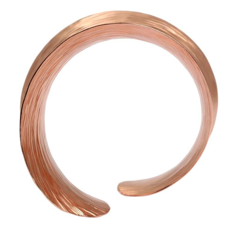 Anticlastic Copper Bark Bangle Bracelet - Handmade Hammered Jewelry for Women - Perfect for Boho, Vintage & Everyday Wear