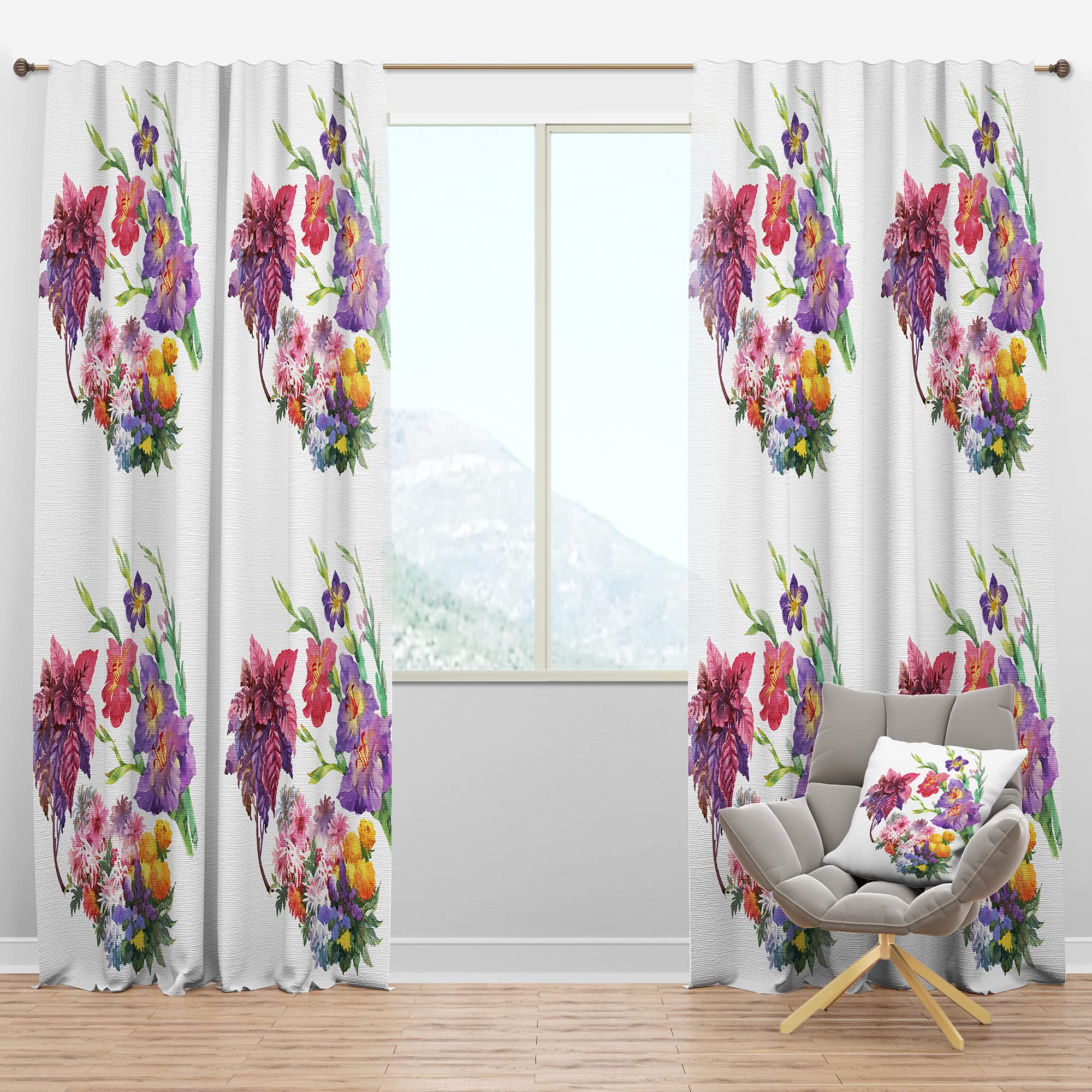 DesignQ Blackout Curtains - Thermal Insulated Floral Textured Window Drapes for Bedroom & Living Room (52x120, Single Panel) - Perfect for Light Blocking, Privacy & Energy Savings