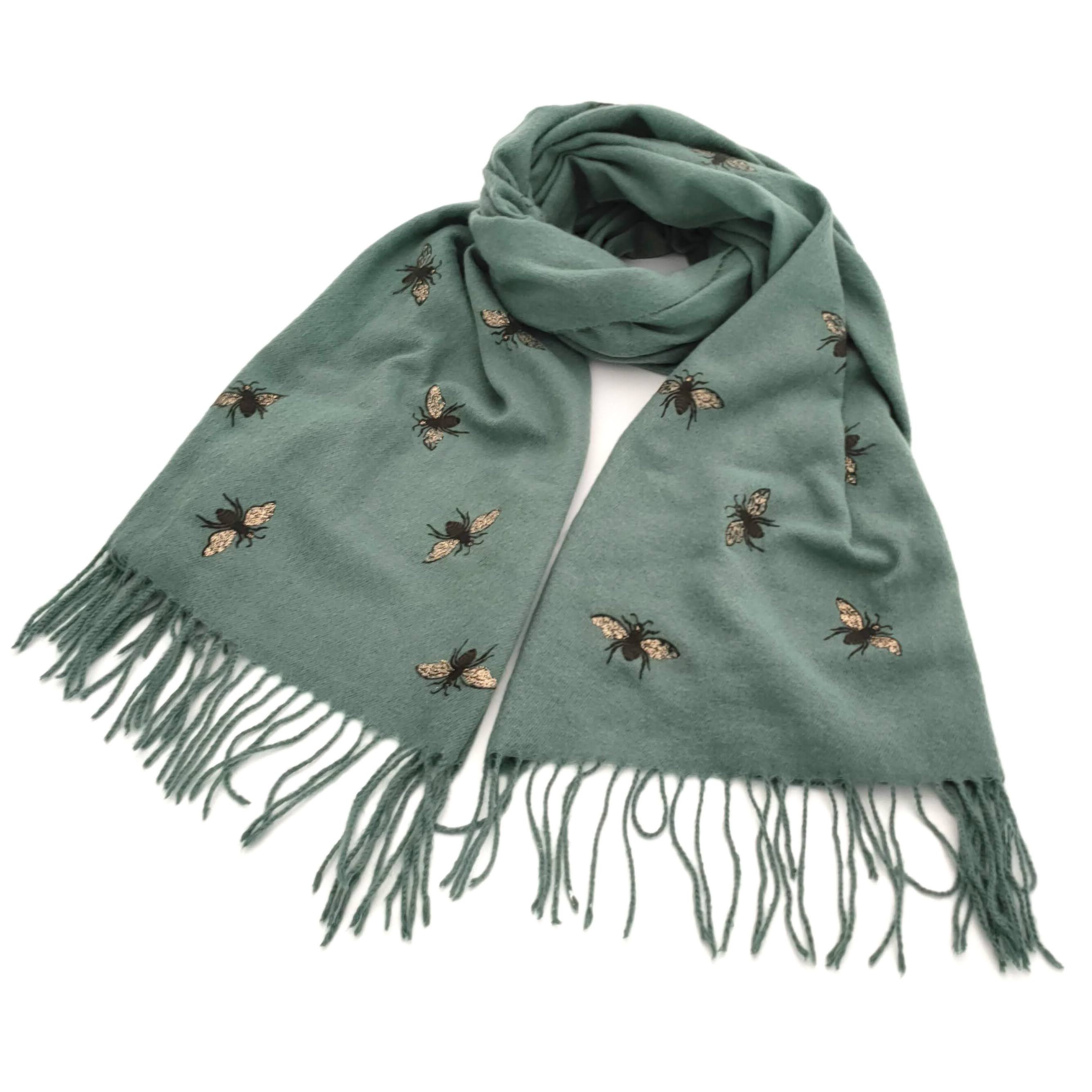 Remo Glitter Bee Pashmina Style Scarf - Elegant Sparkling Shawl for Women, Perfect for Parties, Weddings & Evening Events