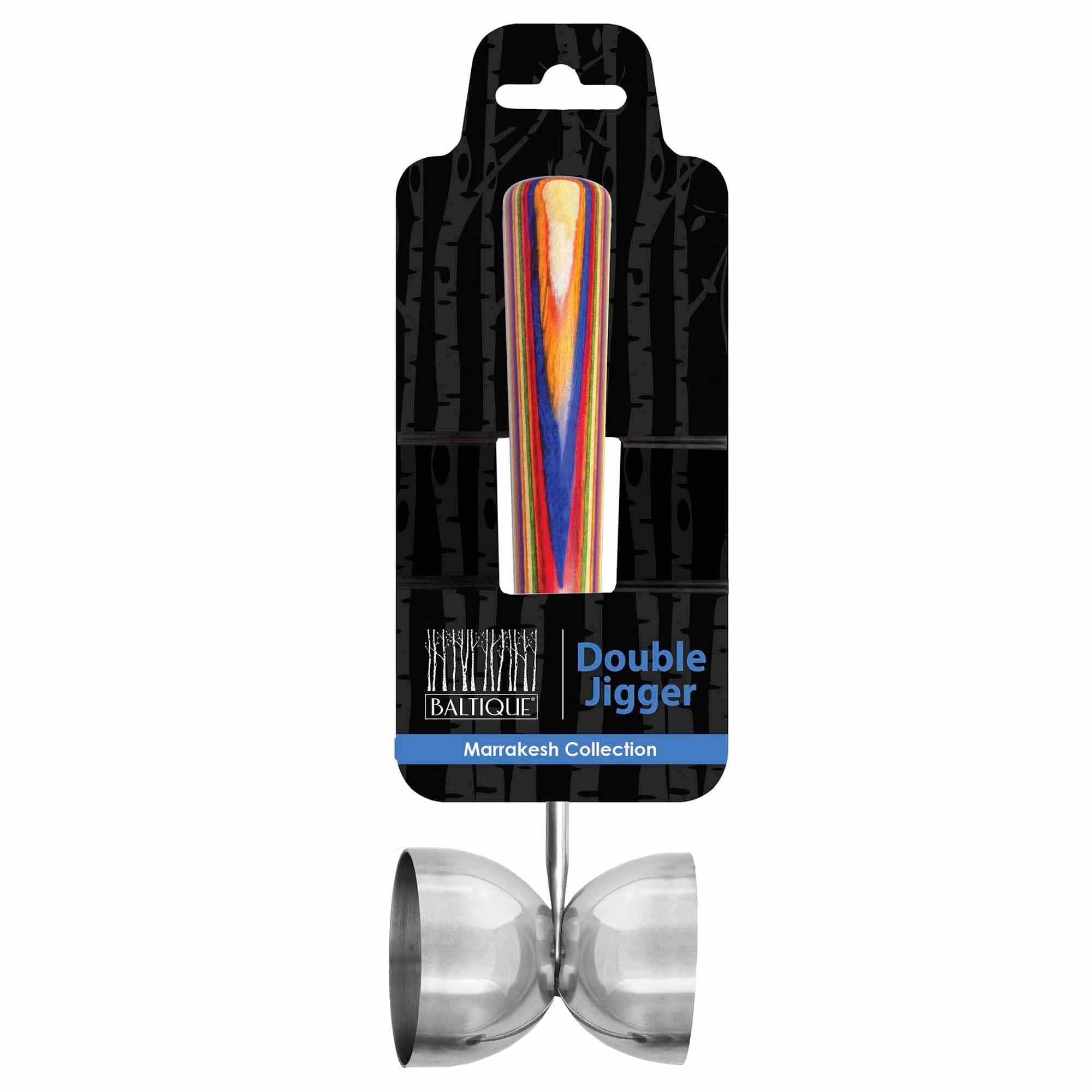 Baltique® Marrakesh Collection Double Jigger - 2oz/4oz Stainless Steel Cocktail Measuring Cup for Bartenders & Home Mixology - Perfect for Mojitos, Margaritas & Craft Cocktails